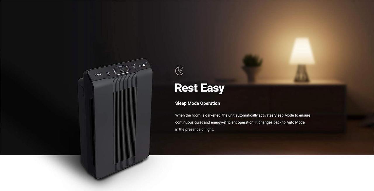 Alt view image 5 of 7 - Winix 5500-2 Air Purifier with True HEPA, PlasmaWave and Odor Reducing Washable AOC Carbon Filter Medium , Charcoal Gray