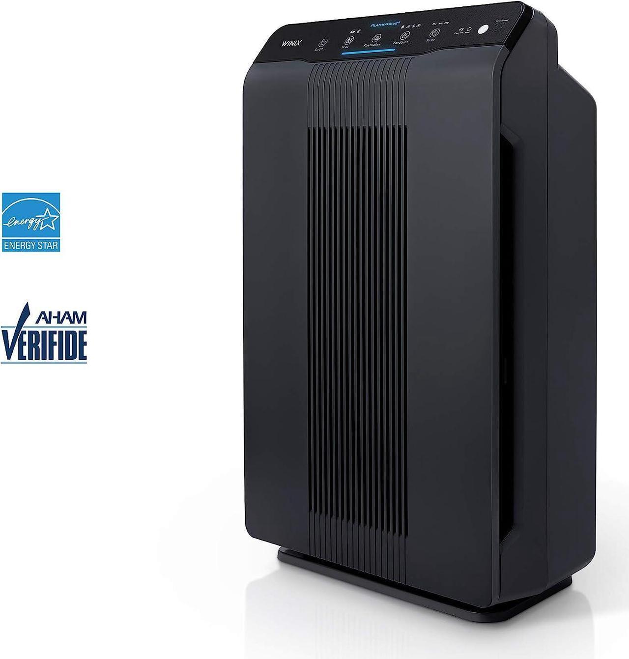 Alt view image 2 of 7 - Winix 5500-2 Air Purifier with True HEPA, PlasmaWave and Odor Reducing Washable AOC Carbon Filter Medium , Charcoal Gray