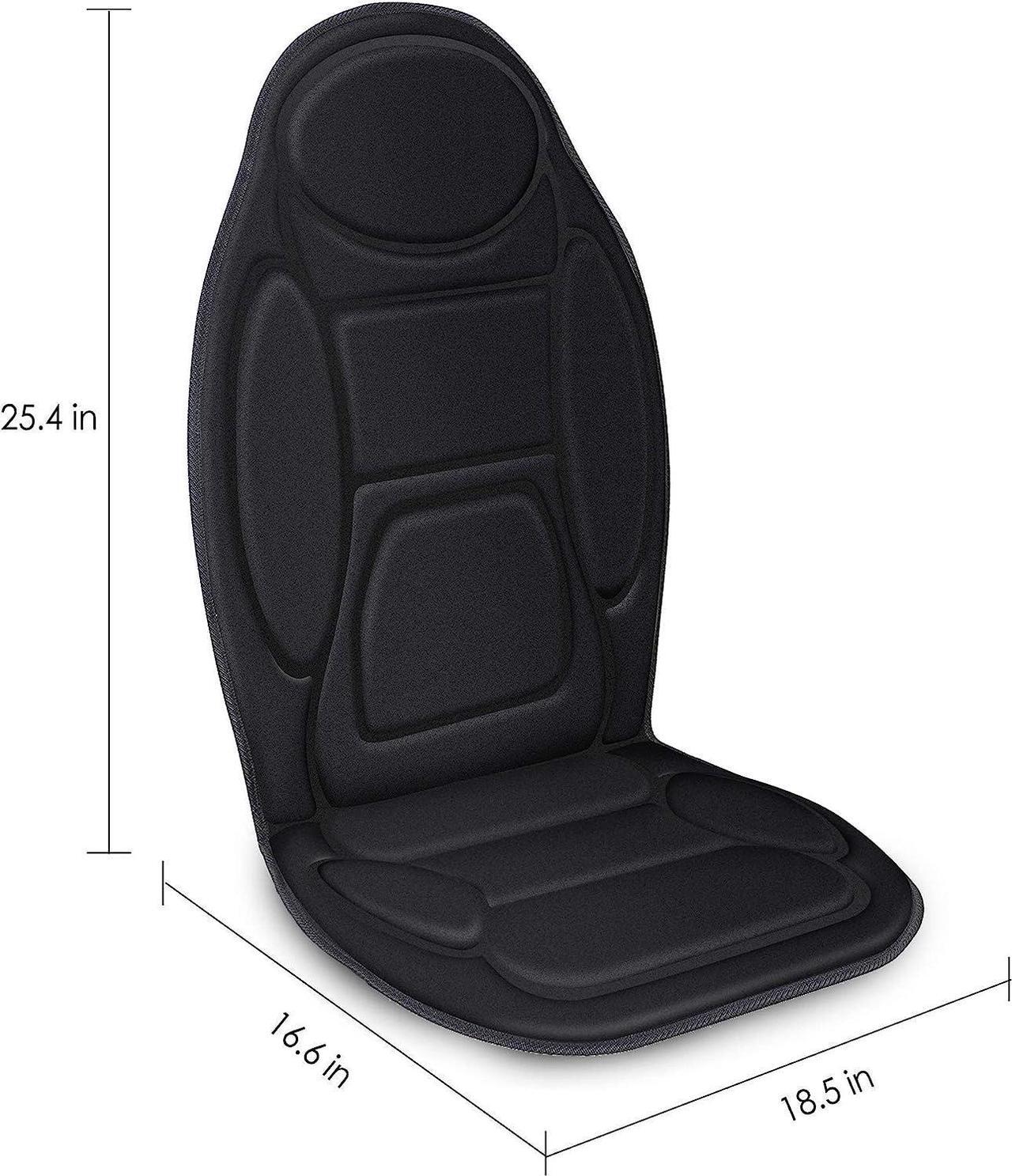 Alt view image 7 of 7 - Massage Seat Cushion - Back Massager with Heat, 6 Vibration Massage Nodes & 2 Heat Levels, Massage Chair Pad for Home Office Chair