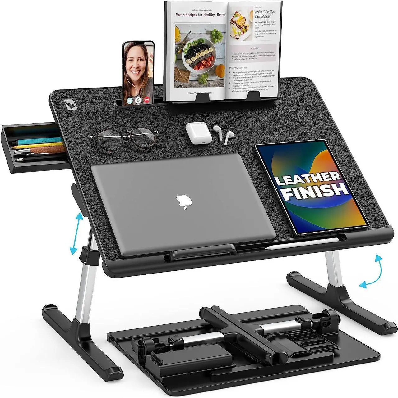 Main image of Cooper Desk PRO Adjustable Laptop Table, Bed Desk for Laptop, Desk for Bed, Lap Desk for Laptop, Adjustable Lap Desk for Bed, Portable Desk, Laptop Stand for Bed Floor Desk