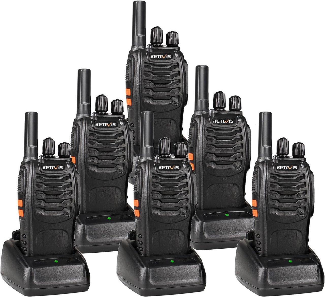 Main image of Retevis H-777 Walkie Talkies for Adults Long Range Hand Free Handheld Rechargeable Two Way Radio Business 2 Way Radios with Charger (6 Pack)