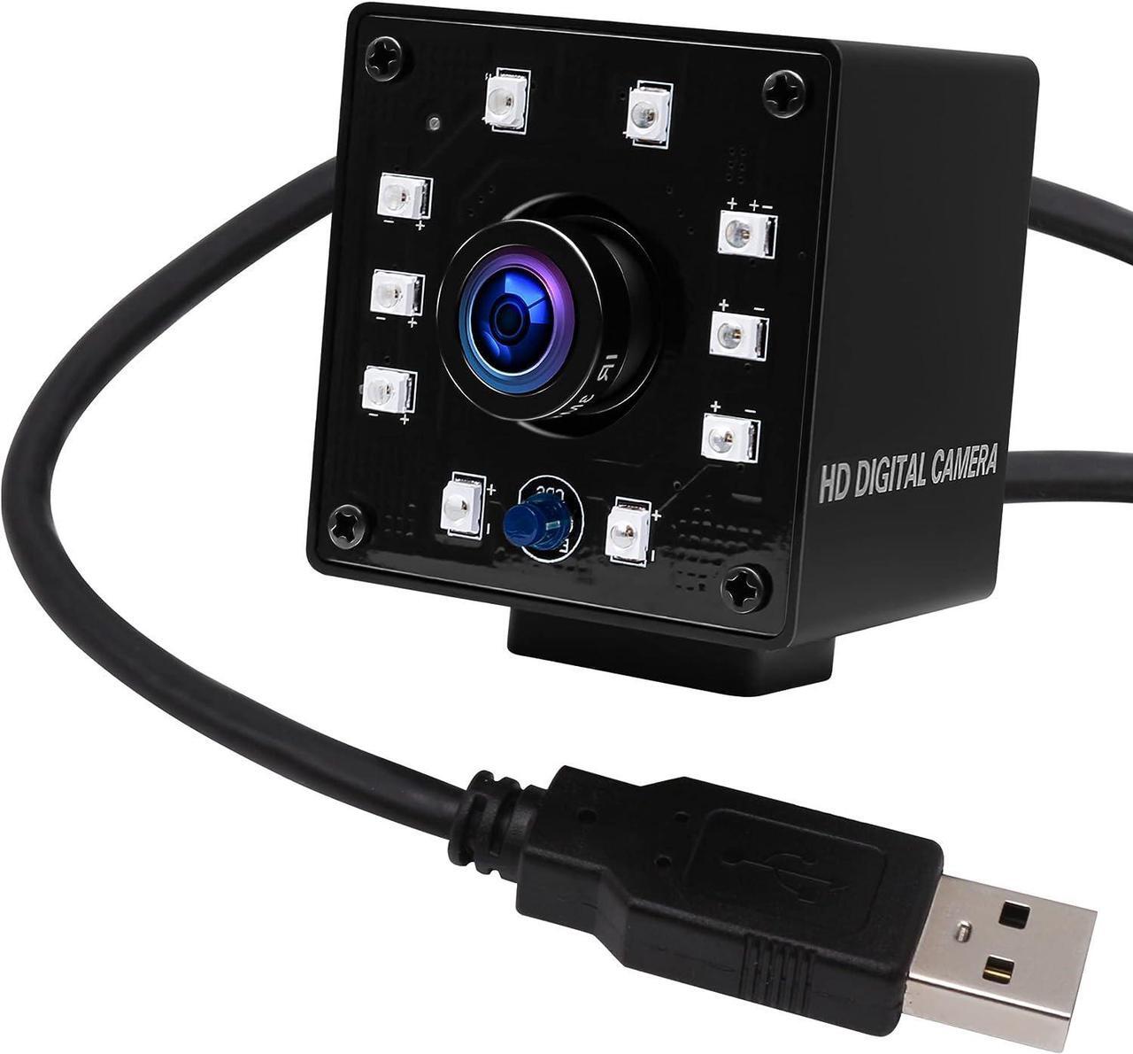 Main image of ELP 1080P Night Vision USB Camera with Wide Angle Fisheye Lens for Computer 2mp Mini IR Infrared Webcam UVC USB2.0 High Speed 100fps Industrial PC Camera Home Surveillance CCTV USB with Camera