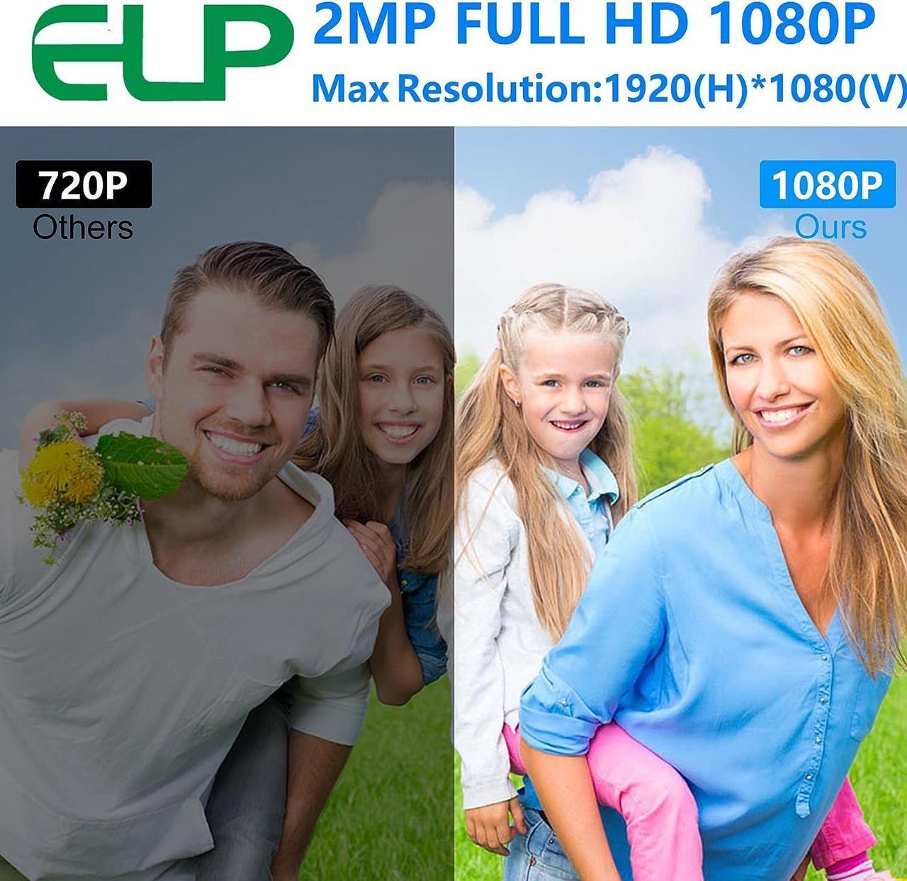 Alt view image 3 of 7 - ELP 1080P Night Vision USB Camera with Wide Angle Fisheye Lens for Computer 2mp Mini IR Infrared Webcam UVC USB2.0 High Speed 100fps Industrial PC Camera Home Surveillance CCTV USB with Camera