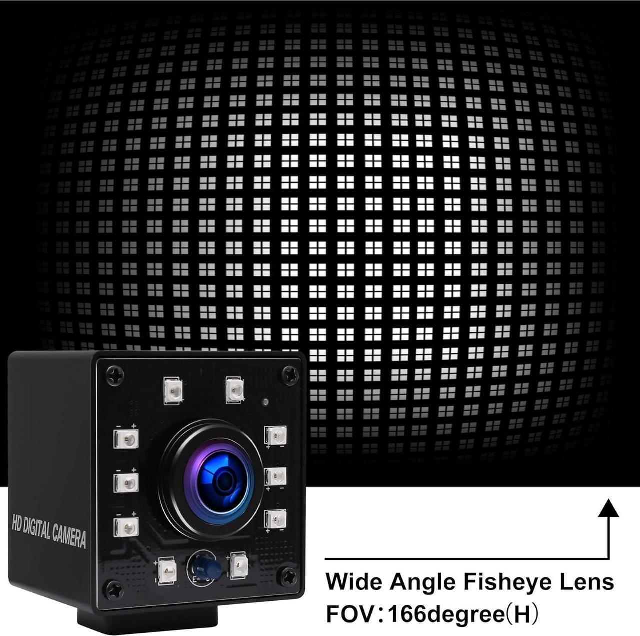 Alt view image 5 of 7 - ELP 1080P Night Vision USB Camera with Wide Angle Fisheye Lens for Computer 2mp Mini IR Infrared Webcam UVC USB2.0 High Speed 100fps Industrial PC Camera Home Surveillance CCTV USB with Camera