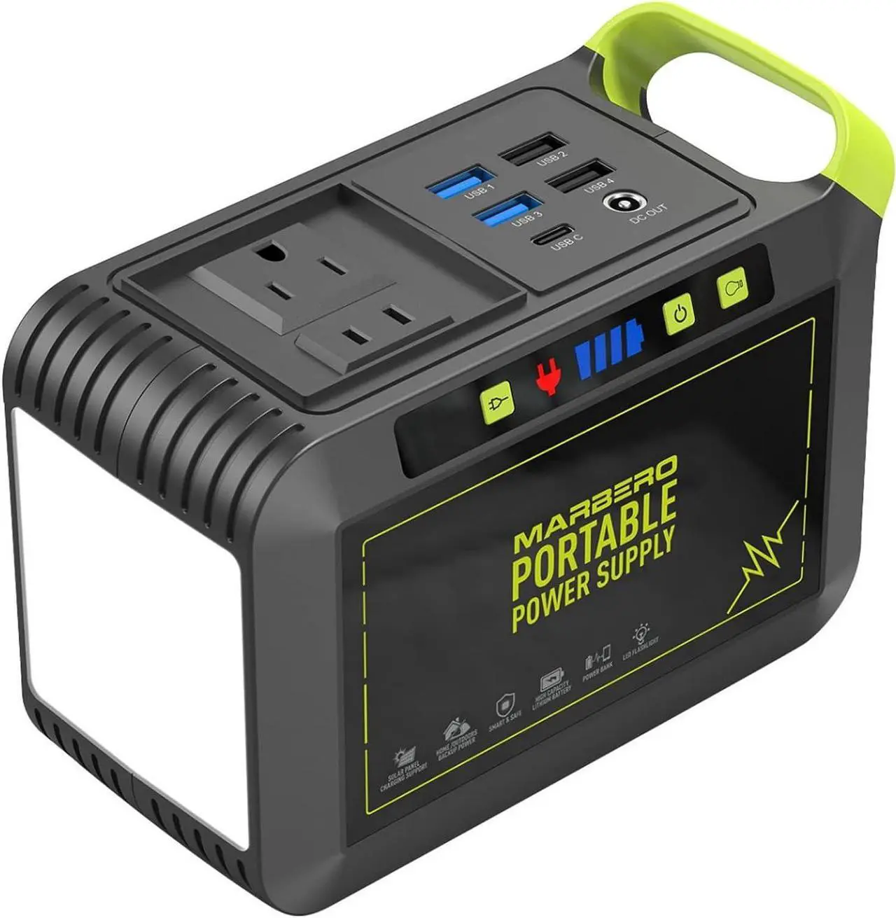 Main image of MARBERO 88Wh Portable Power Station 24000mAh Camping Solar Generator(Solar Panel Not Included) Lithium Battery Power 110V/80W AC, DC, USB QC3.0, LED Flashlight for CPAP Home Camping Emergency Backup