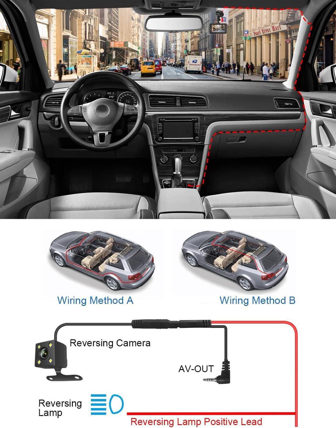 Alt view image 7 of 7 - Dash Cam Front and Rear with 32G SD Card,2022 Newest 1080P FHD Dual Dash Camera for Cars 3'' IPS Screen,Night Vision,170°Wide Angle,Zinc Alloy Front Cover,WDR,G-Sensor,24H Parking Monitor,Loop Record