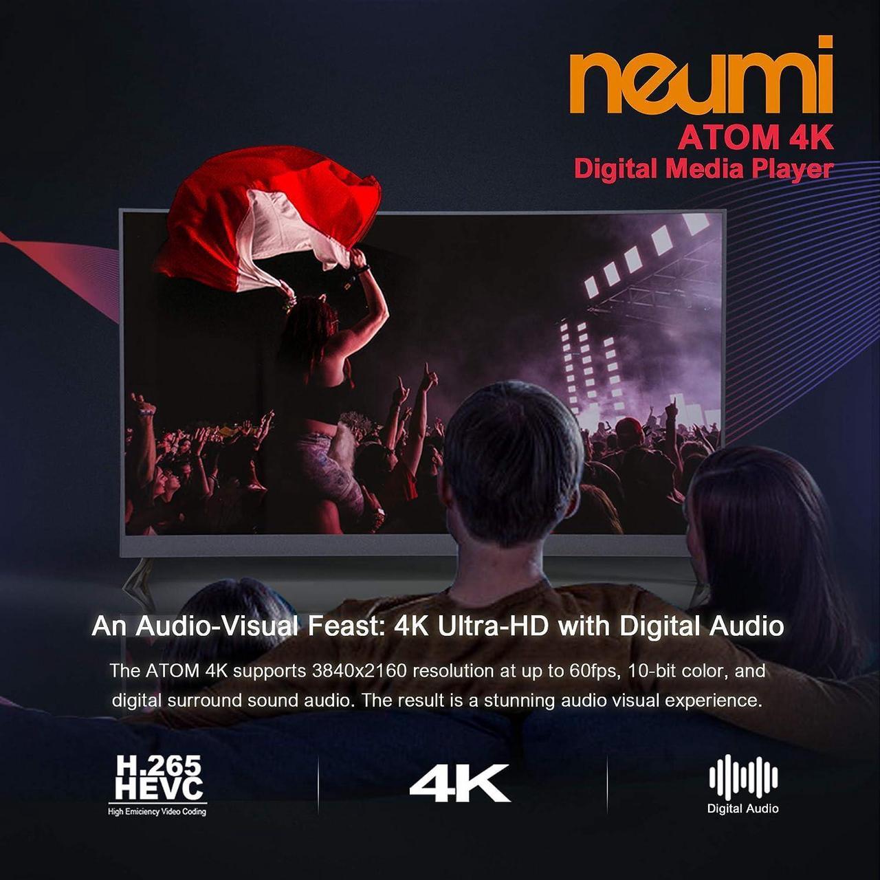 Alt view image 4 of 7 - 4K Ultra-HD Digital Media Player for USB Drives and SD Cards - Plays 4K/UHD 60fps Videos, HEVC/H.265, HDMI and Analog AV, Automatic Playback and Looping Capability