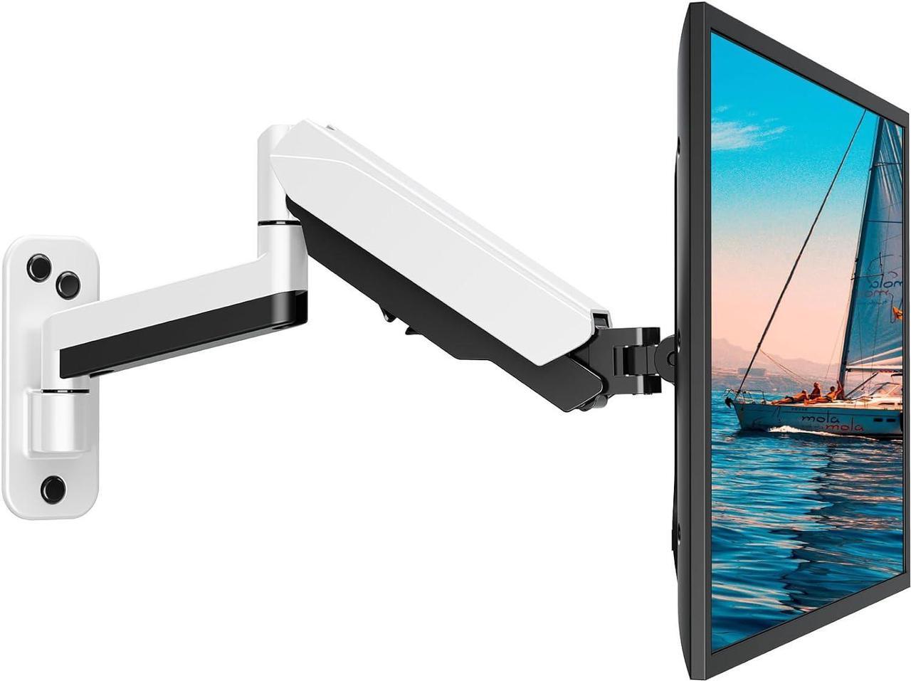 Main image of MOUNT PRO Single Monitor Wall Mount for 13 to 32 Inch Computer Screens, Gas Spring Arm Holds Up to 17.6lbs, Full Motion Adjustable,VESA Mount 75x75, 100x100,White