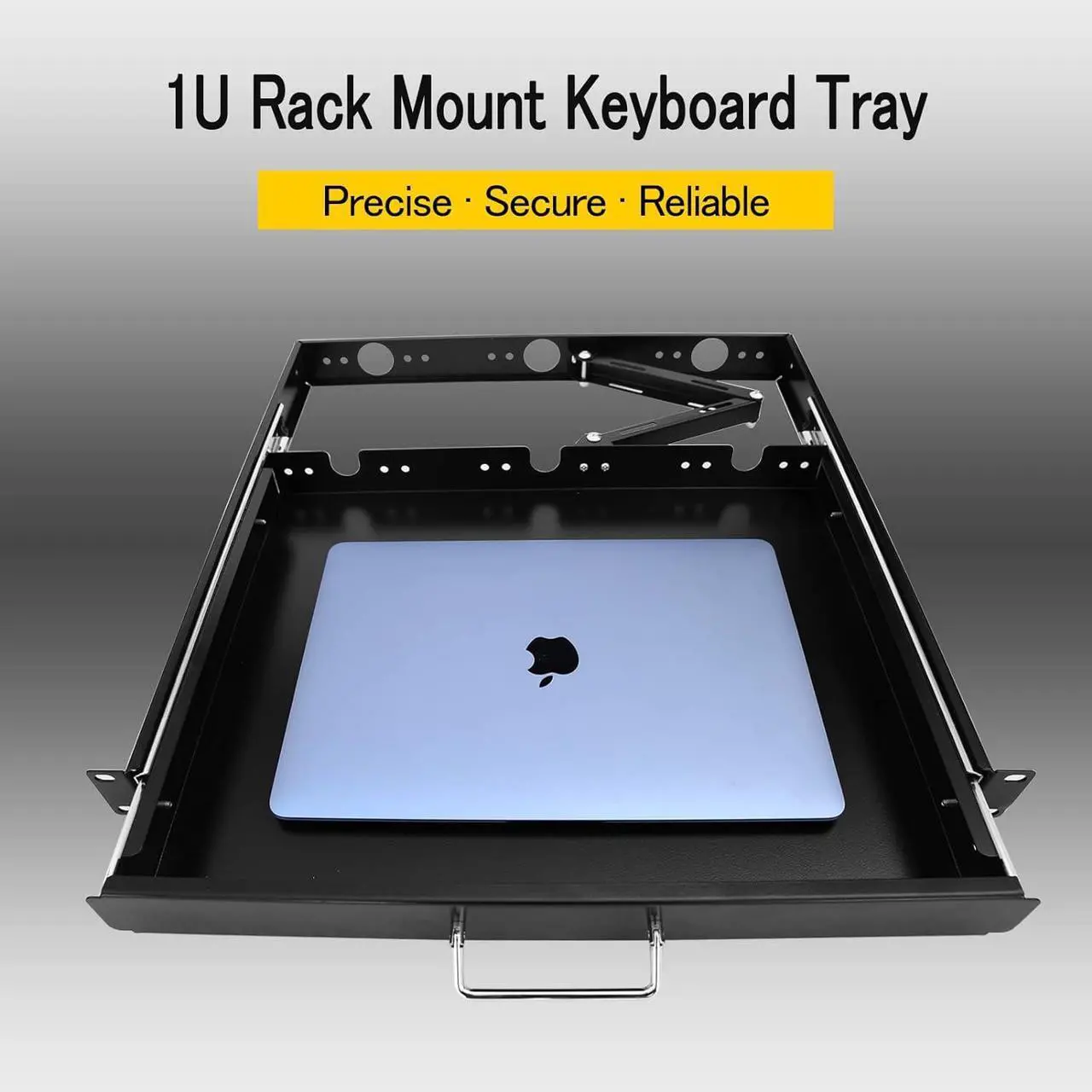 Alt view image 2 of 6 - RAISING ELECTRONICS 1U Rack Mount Sliding Keyboard Tray Cantilever for Server Data Network Rack