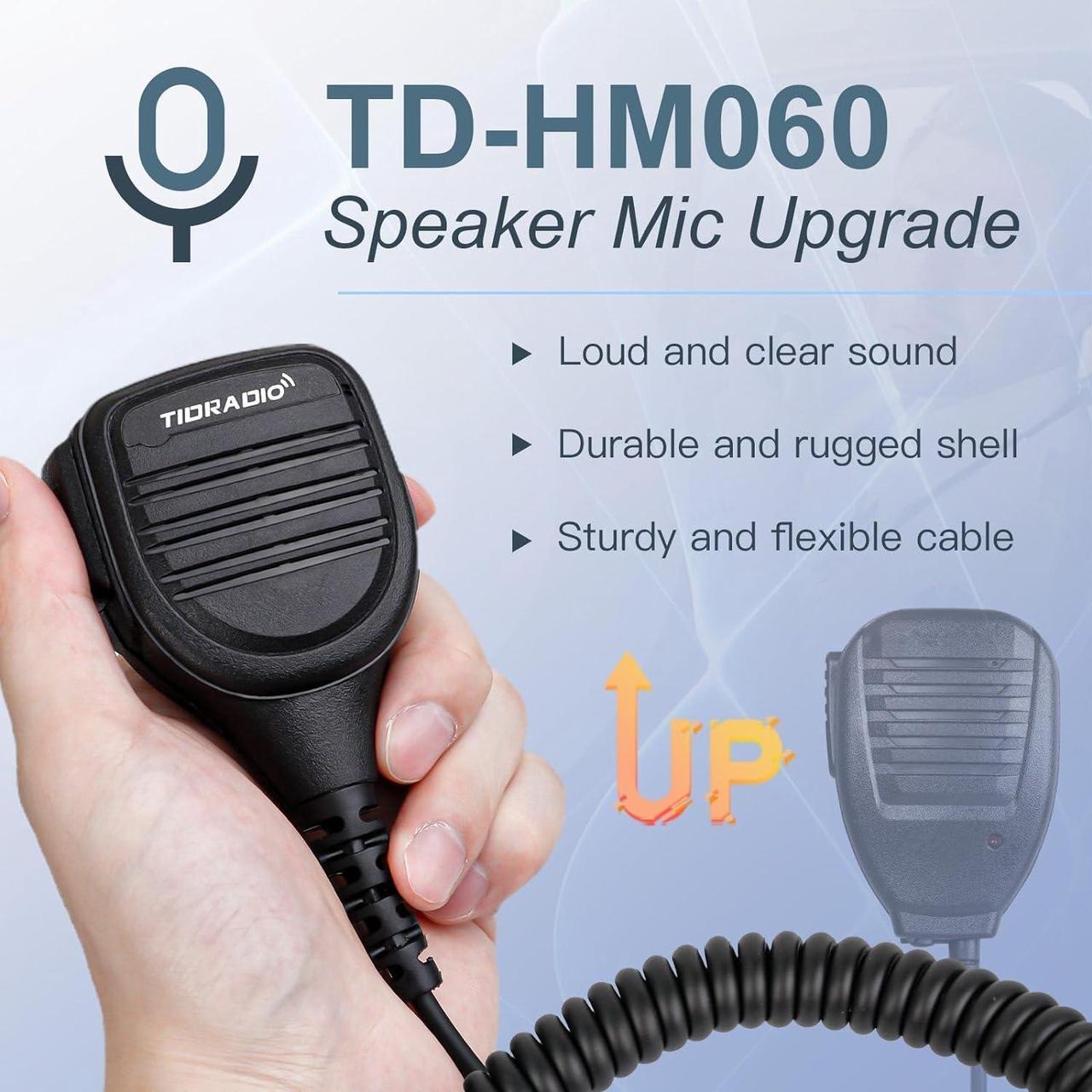 Alt view image 7 of 7 - (2nd Gen) TIDRADIO TD-H8 GMRS Radio Two Way Radio,APP Programmable,GMRS Repeater Capable,Support Chirp,Long Range Walkie Talkies with 2pcs 2500mAh Battery, MIC Speaker and 771 Long Antenna