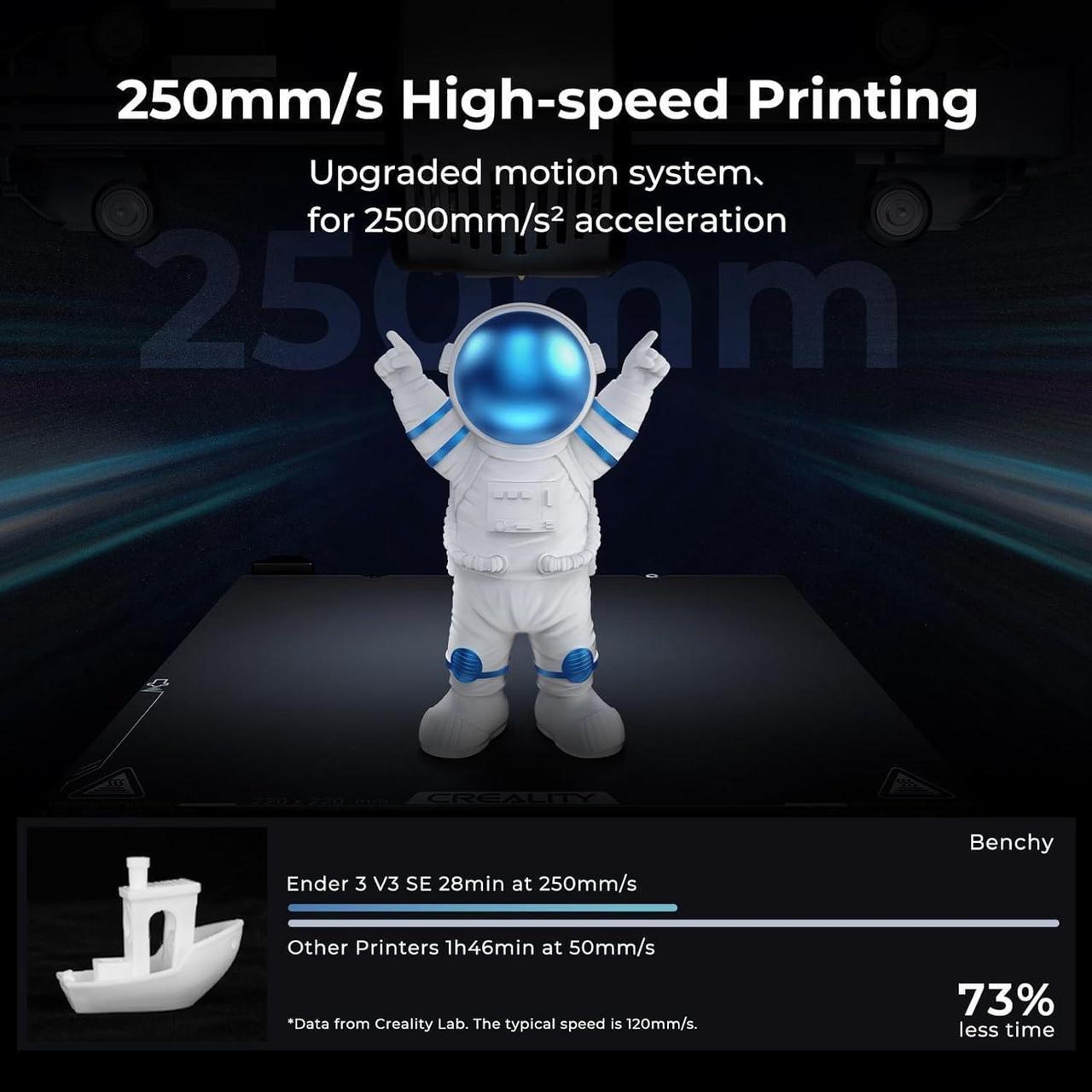 Alt view image 4 of 7 - Creality Ender 3 V3 SE 3D Printer, 250mm/s Faster Printing Speed CR Touch Auto Leveling Sprite Direct Extruder Dual Z-Axis Auto Filament Loading Ender 3D Printer Print Size 8.66x8.66x9.84 inch