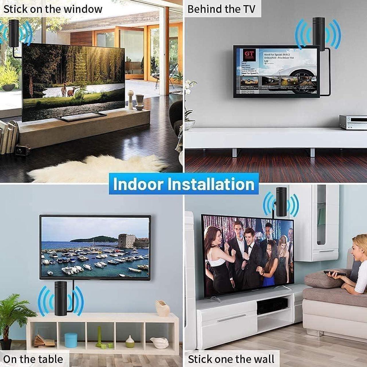 Alt view image 5 of 6 - 2024 Upgrade TV Antenna Indoor Outdoor, 850+ Miles Range Amplified Digital HD Antenna for Smart TV and All Older TV - 36ft HD Cable - Support 4K 8K 1080p and Other Resolutions