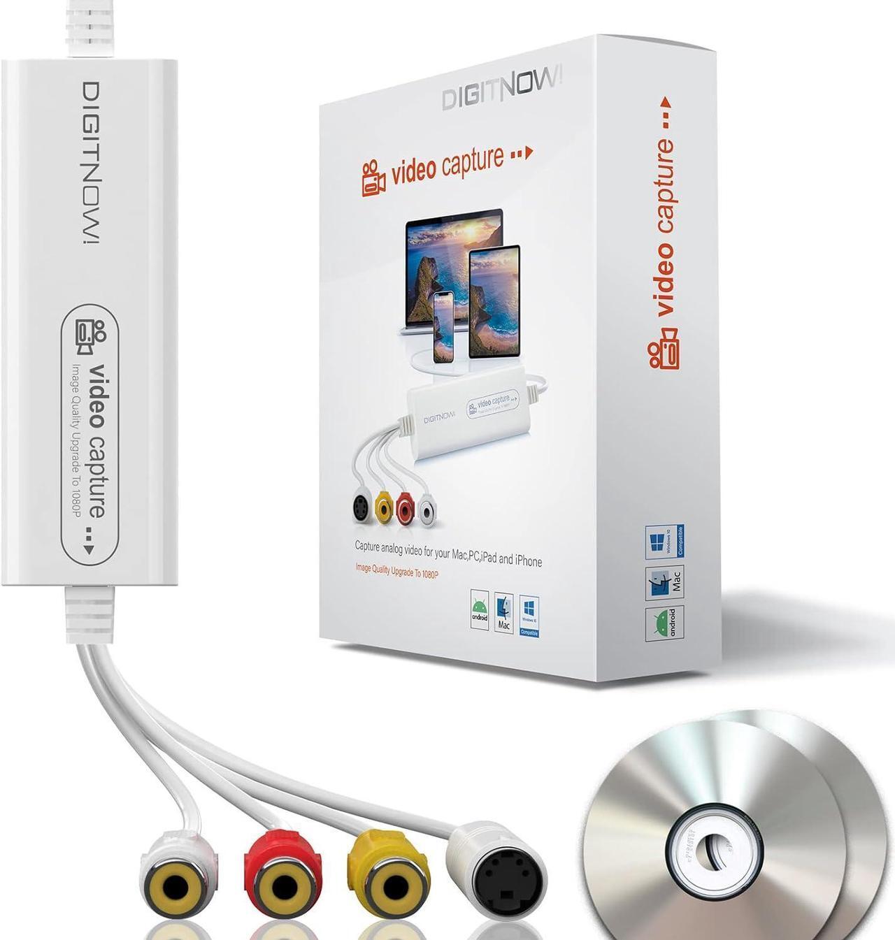 Alt view image 7 of 7 - 4K USB 2.0 Video Capture Card- Pro+ Version VHS to Digital Converter 1080P 30Hz, Suitable for Mac OS,Android, WinXP/7/8/10 One Touch VHS VCR TV to DVD