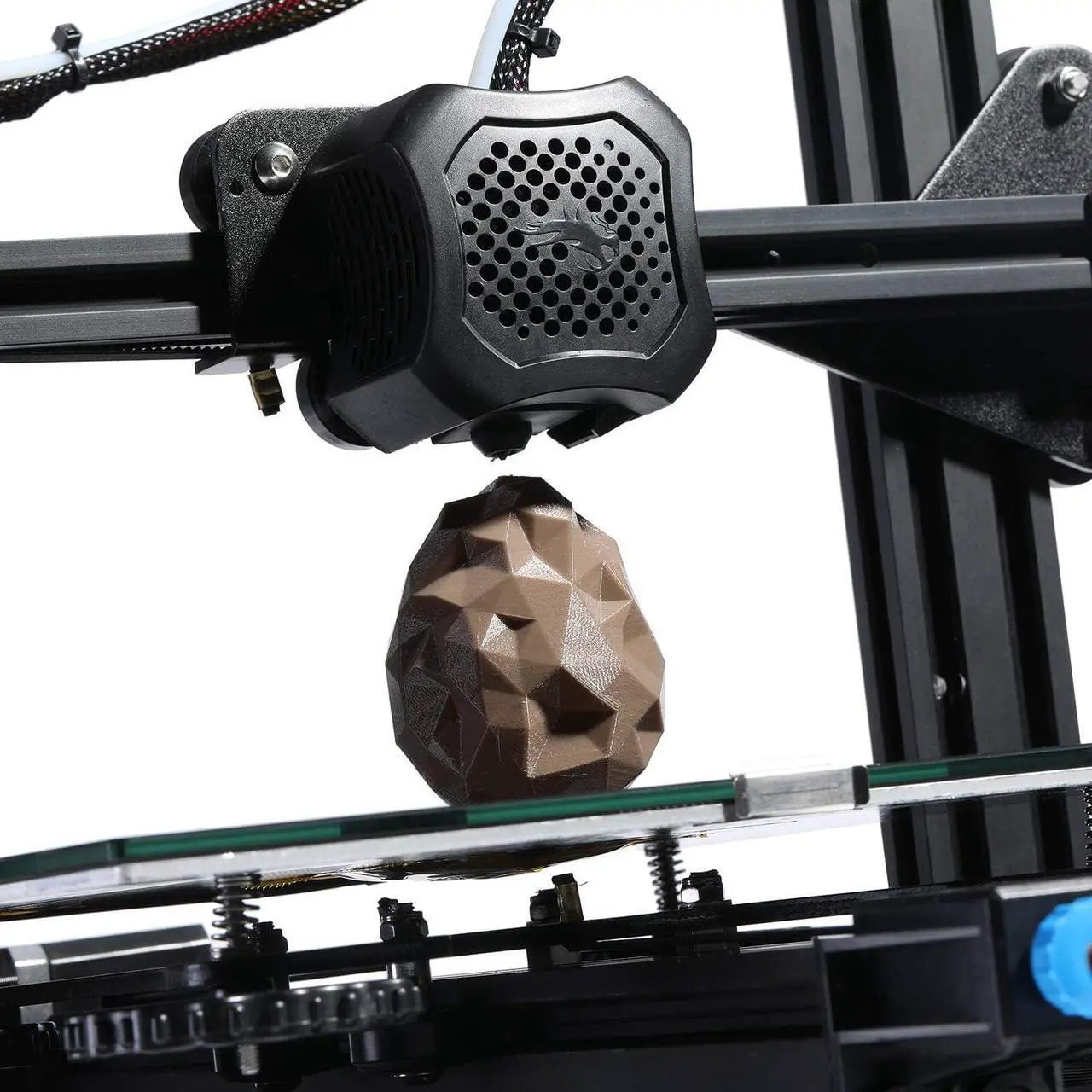 Alt view image 4 of 7 - Official Creality Ender 3 V2 3D Printer, Upgraded Ender 3 3D Printer with Carborundum Glass Bed, Silent Motherboard and MeanWell Power Supply, Build Volume 220 x 220 x 250 mm
