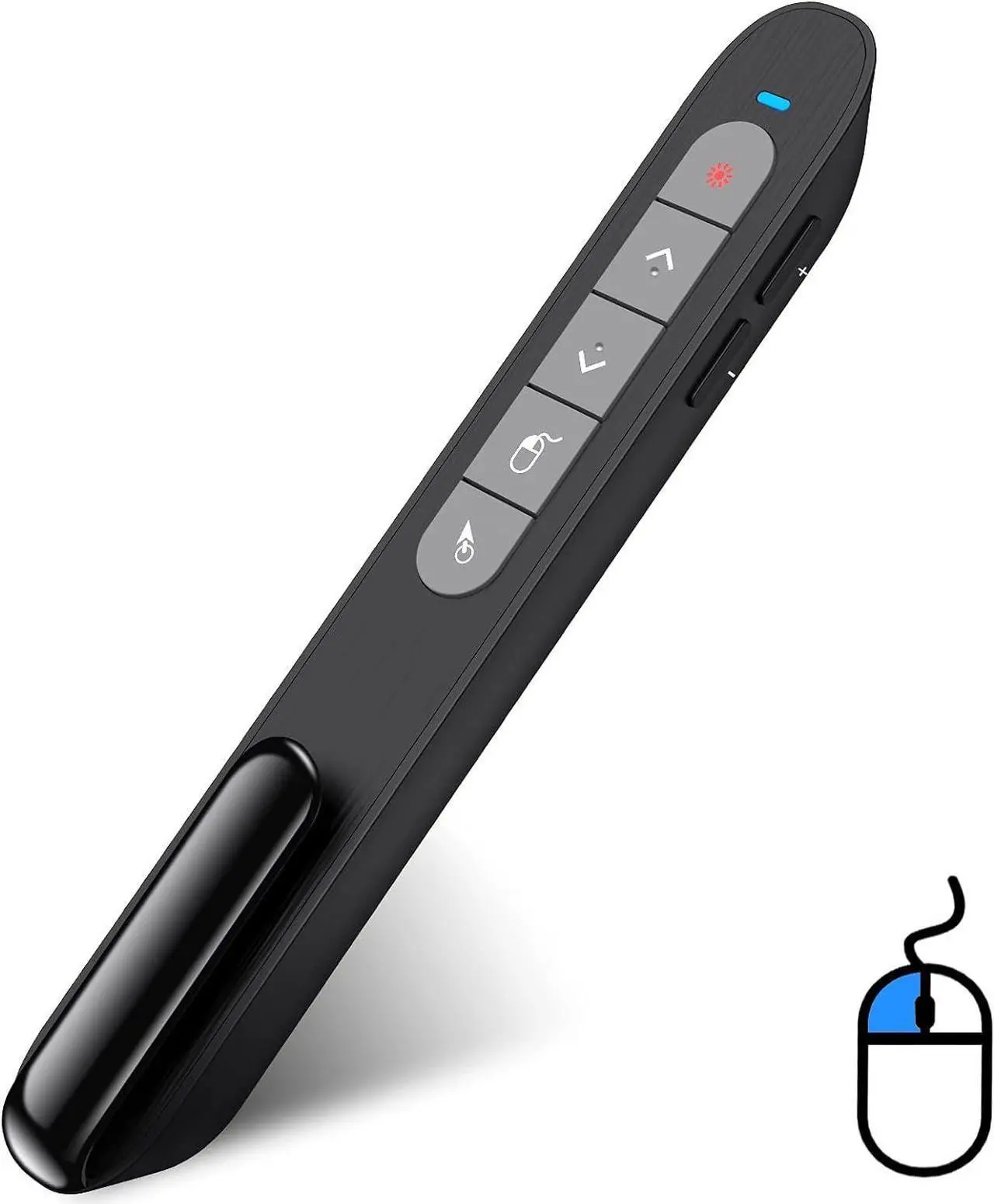 Main image of DinoFire Wireless Presenter Remote with Air Mouse, RF 2.4GZ USB Rechargeable Presentation Clicker and Pointer Powerpoint PPT Slide Clicker for Laptop/Computer/MAC
