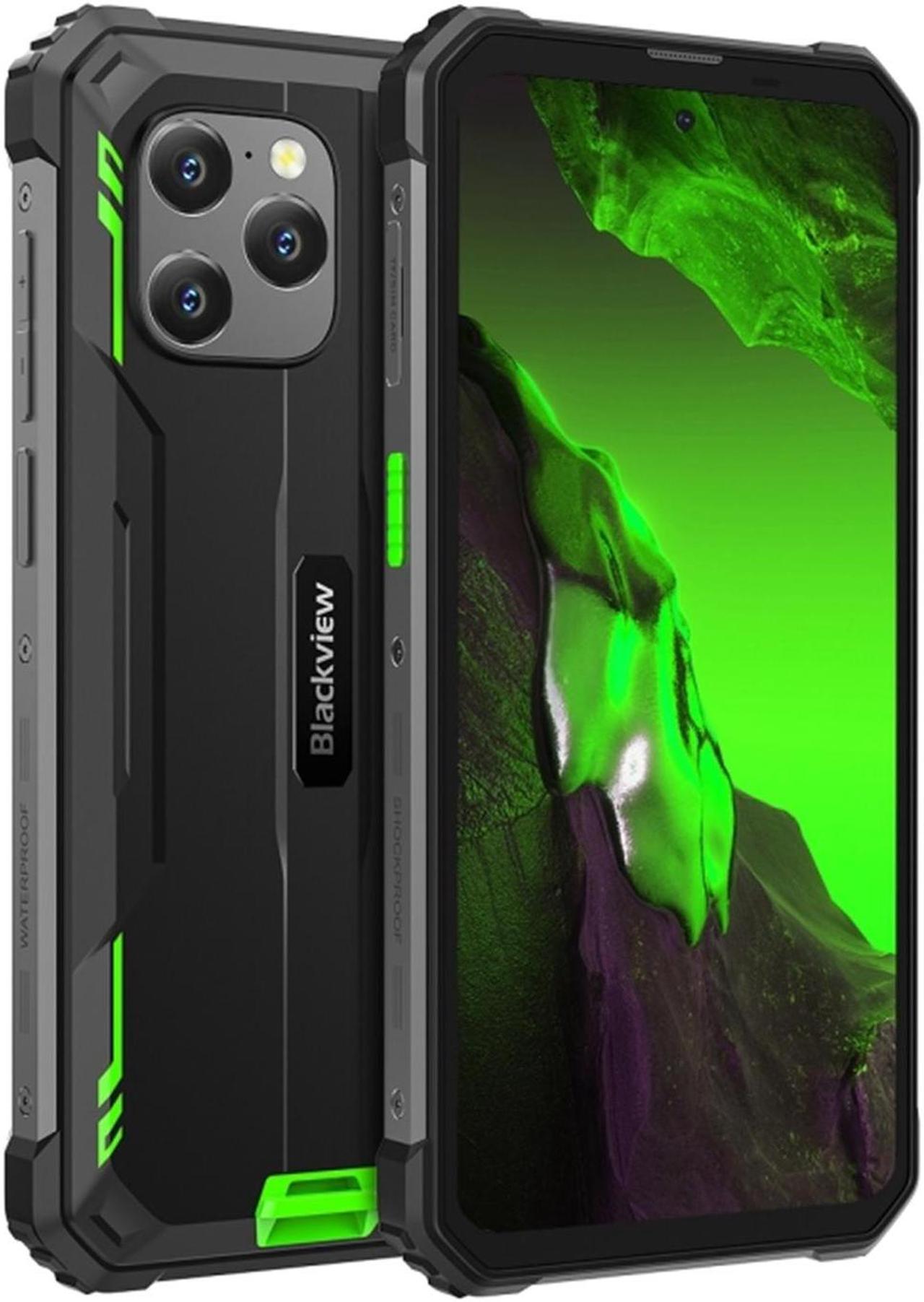 Blackview BV8900Pro Smartphone Unlocked (with UWB), 16GB+256GB/SD, Octa-Core Helio P90, 10000mAh 33W Fast Charge, Android 13, 64MP Camera, 6.5"+2.4K Display, NFC, Fingerprint/Face, T-mobile Green