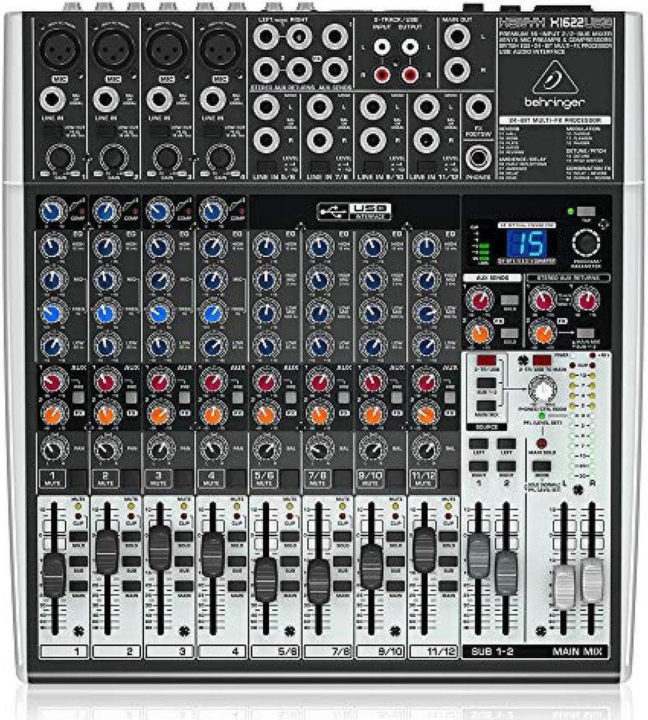 Alt view image 2 of 5 - Behringer X1622USB 16 Ch USB Mixer/Interface W/ FX PA or Recording Mixer with Computer IO