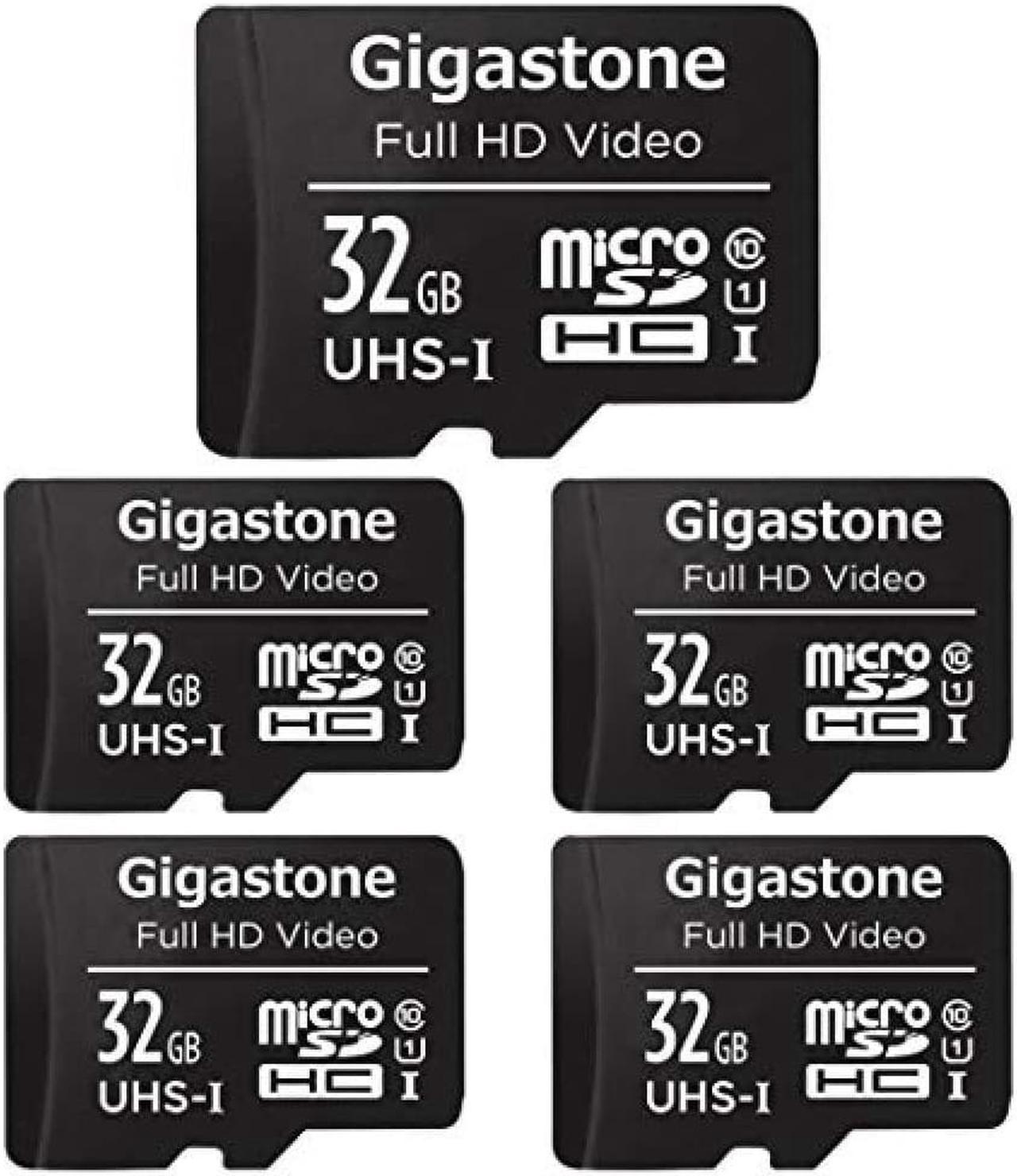 Gigastone Micro SD card 32GB Micro SD card with SD adapter U1 C10 90MB / S SDHC Full HD Shooting 5 pieces