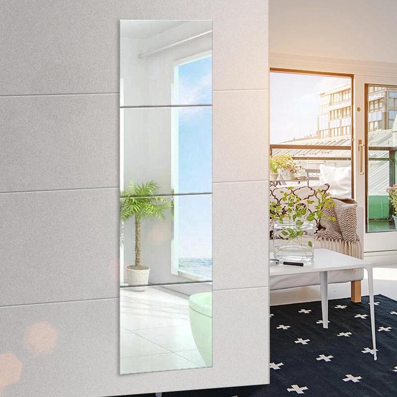 Alt view image 5 of 6 - Wall Mirrors Flexible Real Glass Flat Frameless