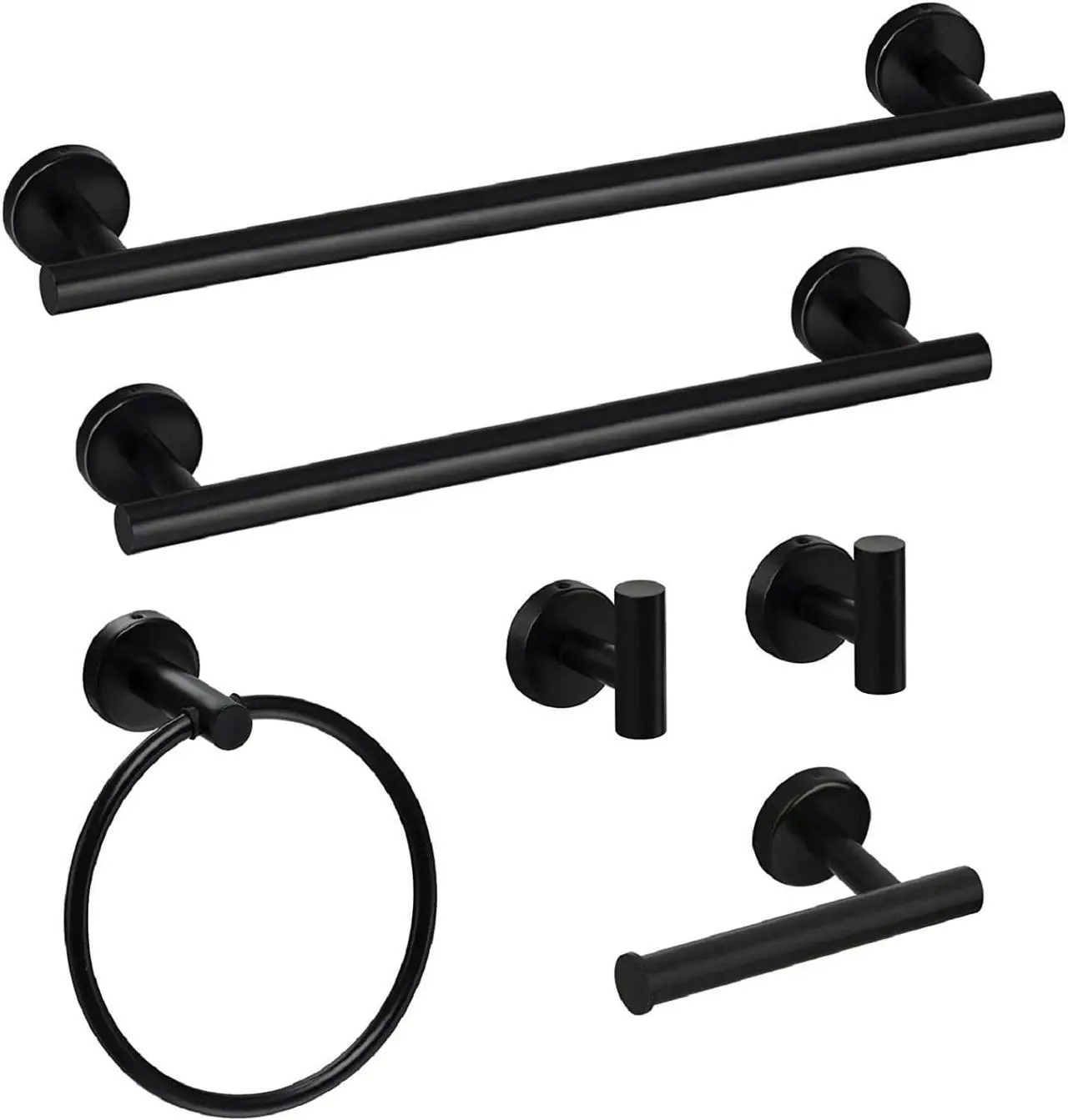 Alt view image 6 of 7 - 6 Piece Bathroom Towel Rack Set Wall Mount