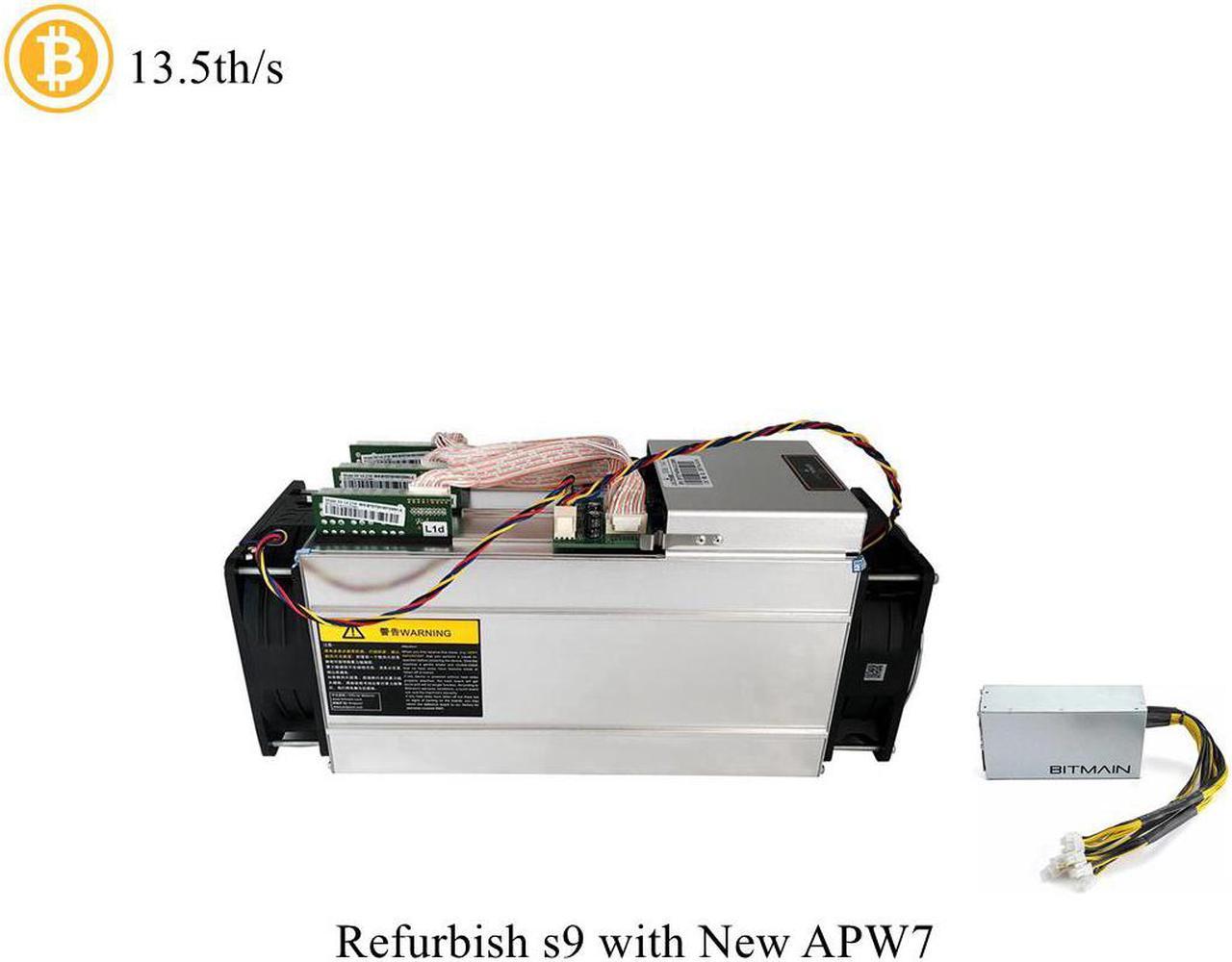 Antminer S9 13.5TH/s Bitcoin Mining Machine with APW7 PSU Power Supply