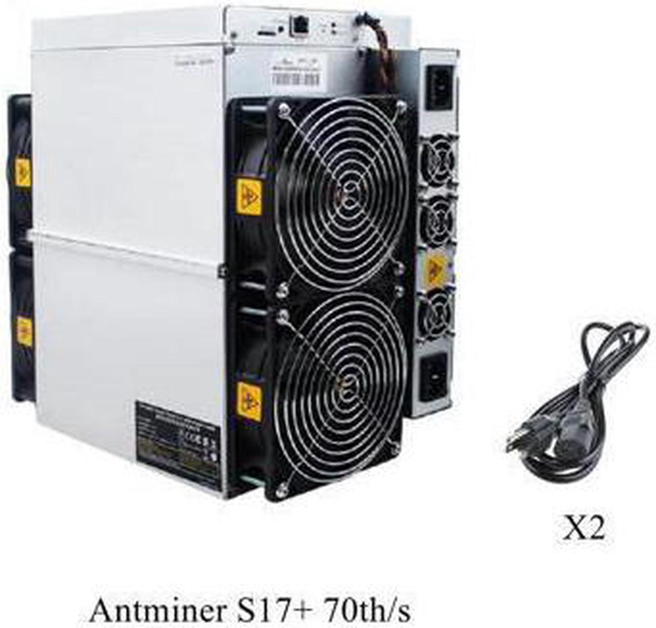 Bitamin S17+ 70T With Power Supply SHA-256 Algorithm BTC Antminer S17 Plus Mining Machine With Two US Power Cord Cable