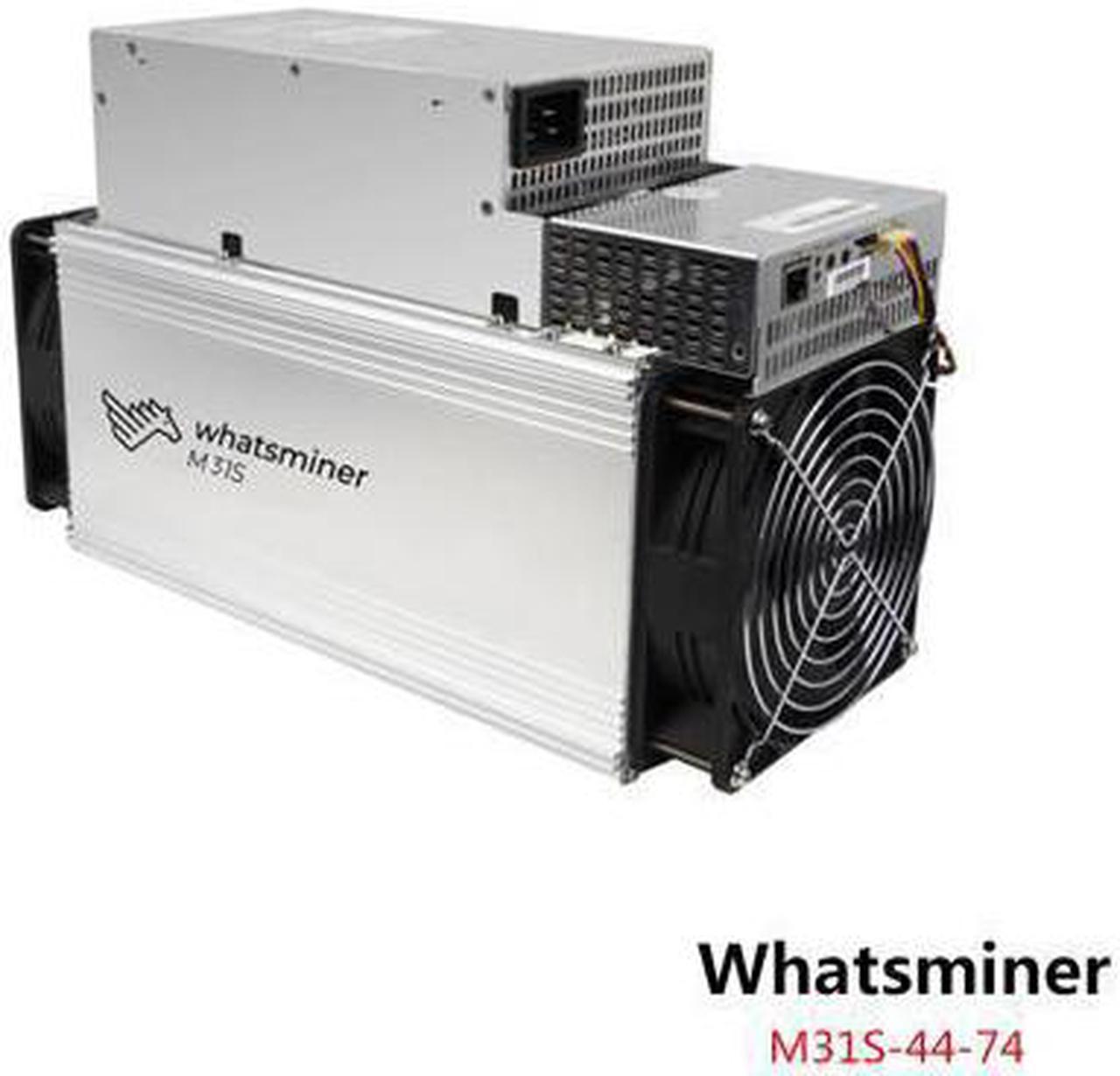 Whatsminer M31S from MicroBT mining SHA-256 algorithm with a maximum hashrate of 74Th/s for a power consumption of 3256W Shipping 5-9 days