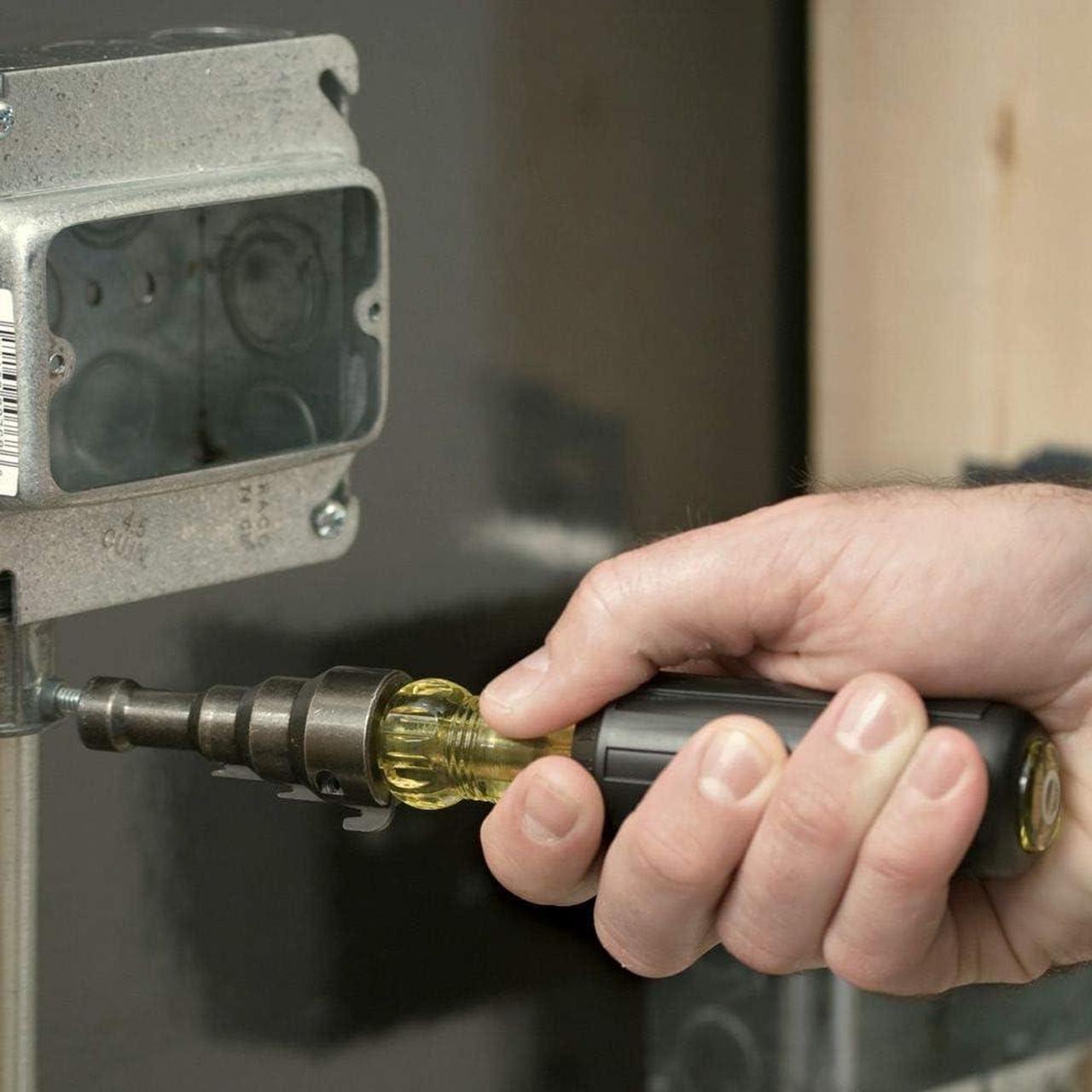 Alt view image 5 of 7 - Klein Tools 80073 Reaming Driver Kit with Conduit Reamer, Conduit-Fitting and Reaming Screwdriver and Magnetic Level, 3-Piece