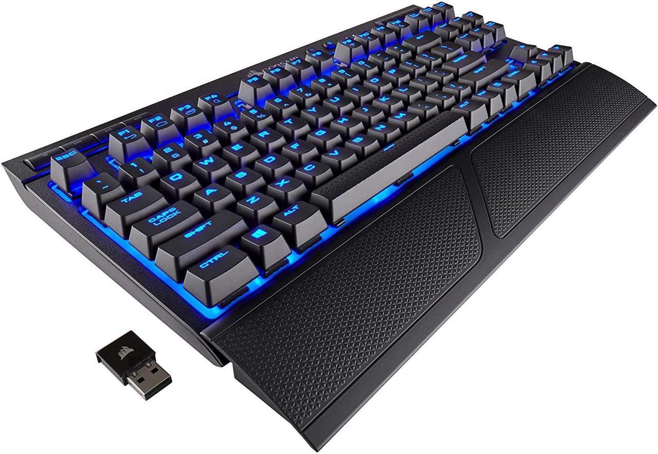 Alt view image 14 of 20 - Corsair K63 Wireless Mechanical Gaming Keyboard, backlit Blue LED, Cherry MX Red - Quiet & Linear