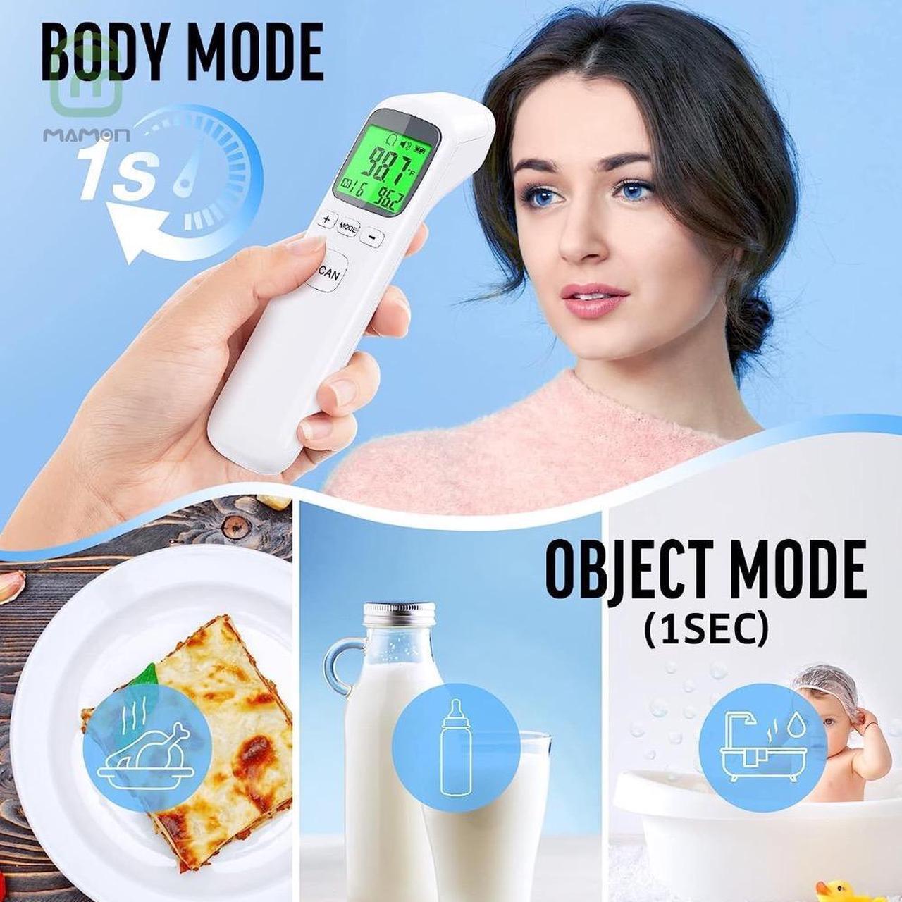 Alt view image 4 of 7 - Thermometer for Adults and Kids, No-Touch Forehead Thermometer with Object Mode Function,Fever Alert and 32 Set Memory Recall,Instant Accurate Reading Digital Baby Thermometer for Fever