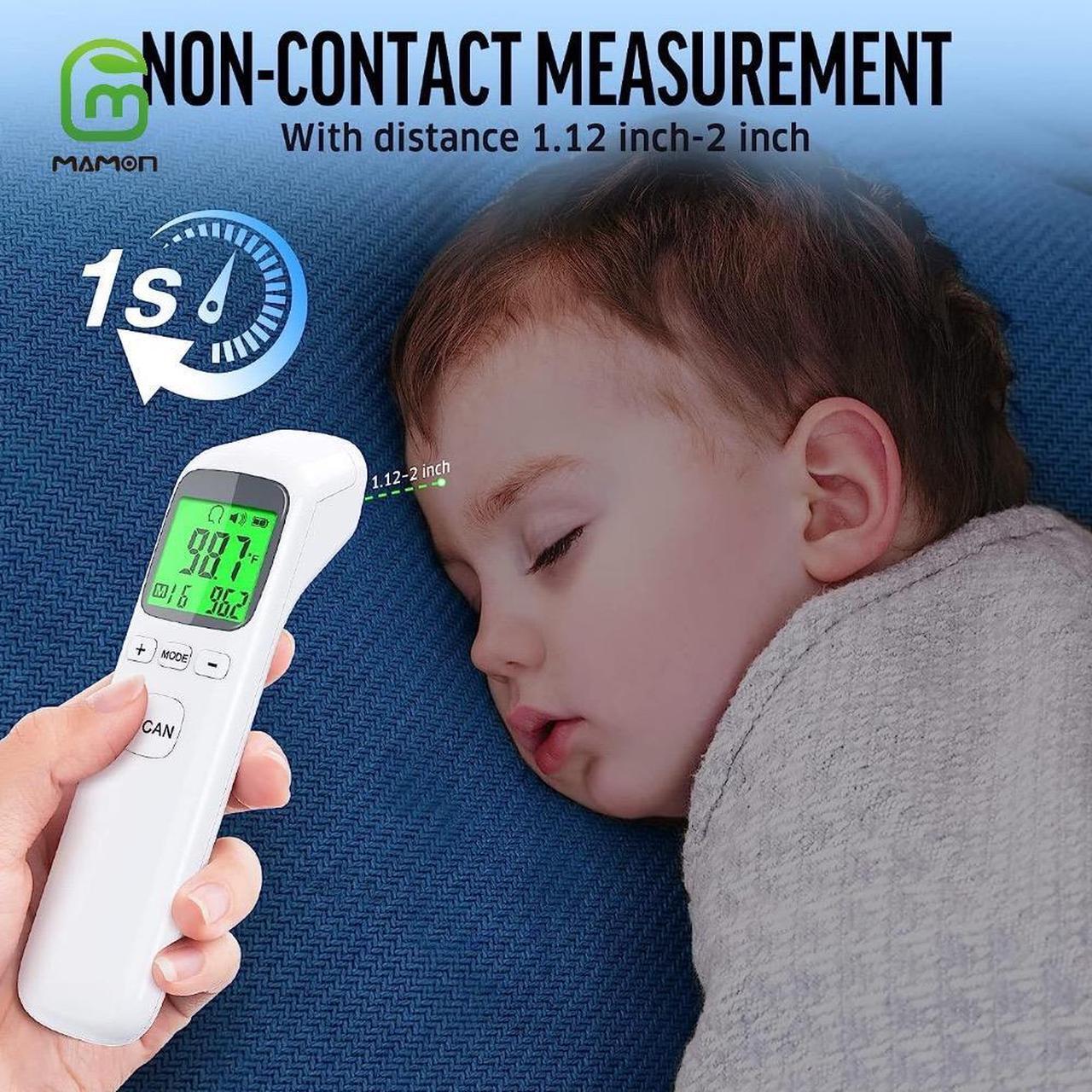 Alt view image 5 of 7 - Thermometer for Adults and Kids, No-Touch Forehead Thermometer with Object Mode Function,Fever Alert and 32 Set Memory Recall,Instant Accurate Reading Digital Baby Thermometer for Fever