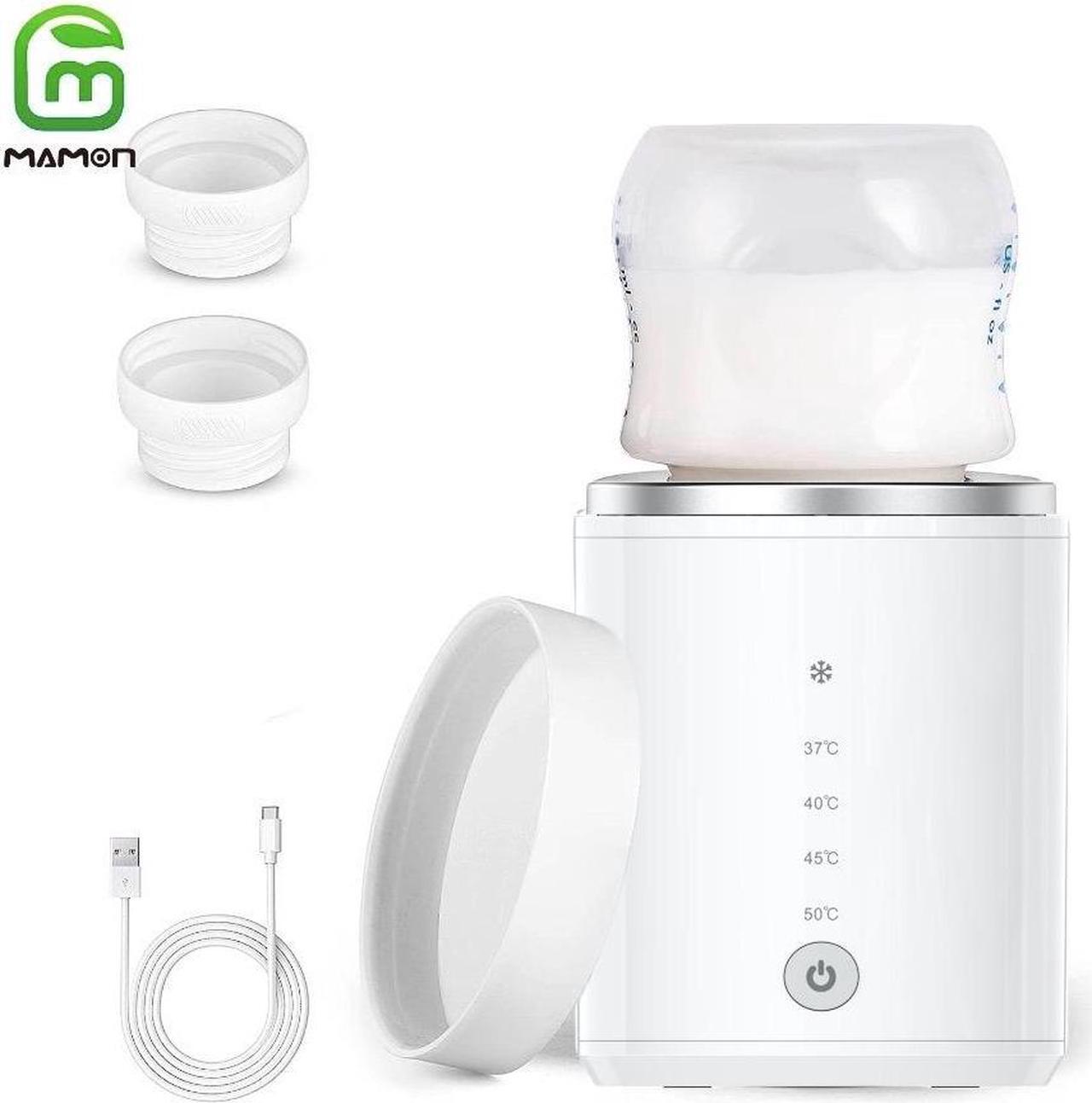 Main image of Portable Bottle Warmer,Fast Heating Baby Bottle Warmer for Breastmilk or Baby Formula,Bottle Warmer with 2 Adapters Wireless Portable Bottle Warmer for Travel,Precise Temperature Control/Beep Reminder
