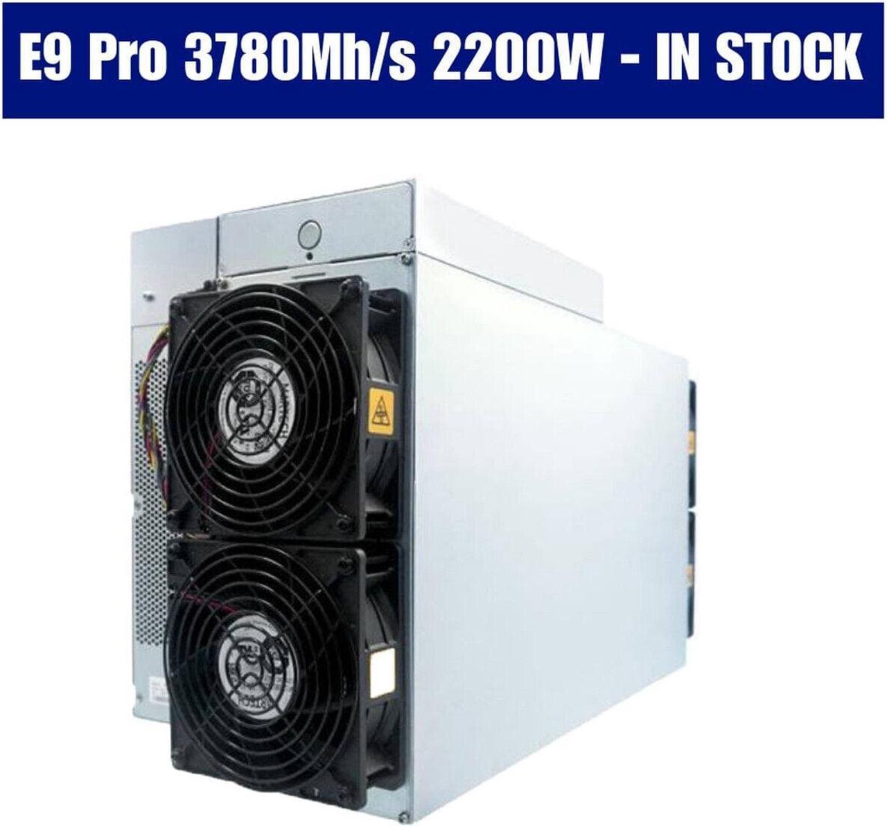 Bitmain Antminer E9 Pro 3780Mh/s Miner 2200W ETC Miner Ethash Most Powerful Mining Rig