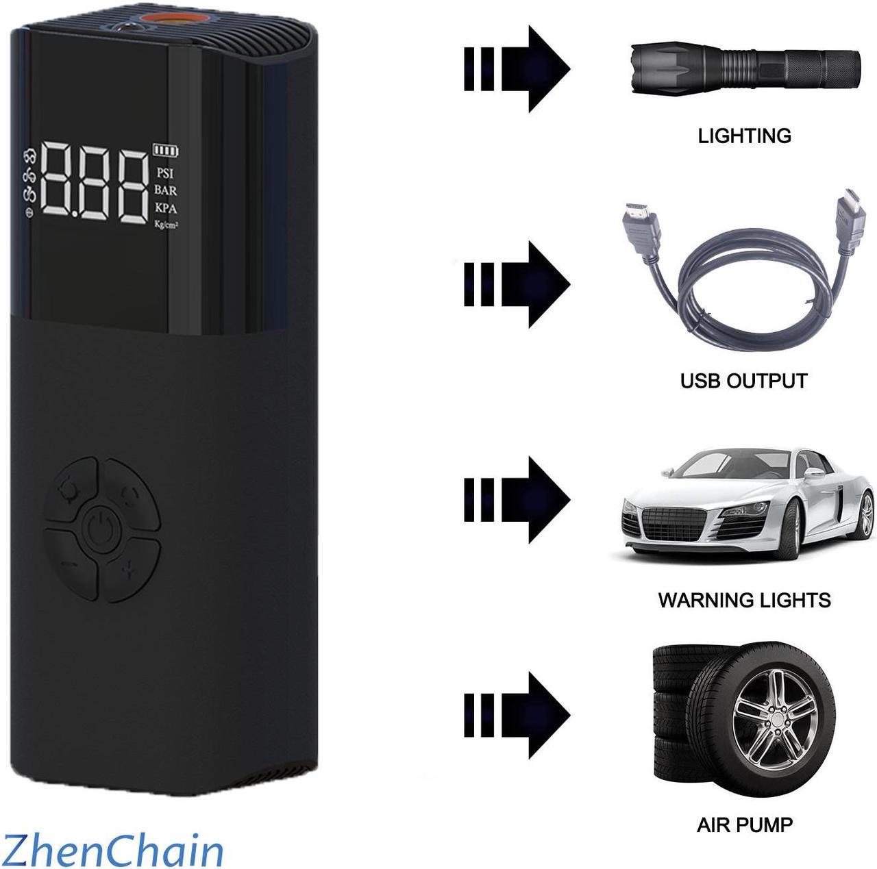 Main image of 120 PSI Tire Inflator Portable Air Compressor Bicycle Pump With Digital Pressure Gauge LED Light Mini Rechargeable Tire Pump Electric Air Pump For Car Bike Motorcycle Balls