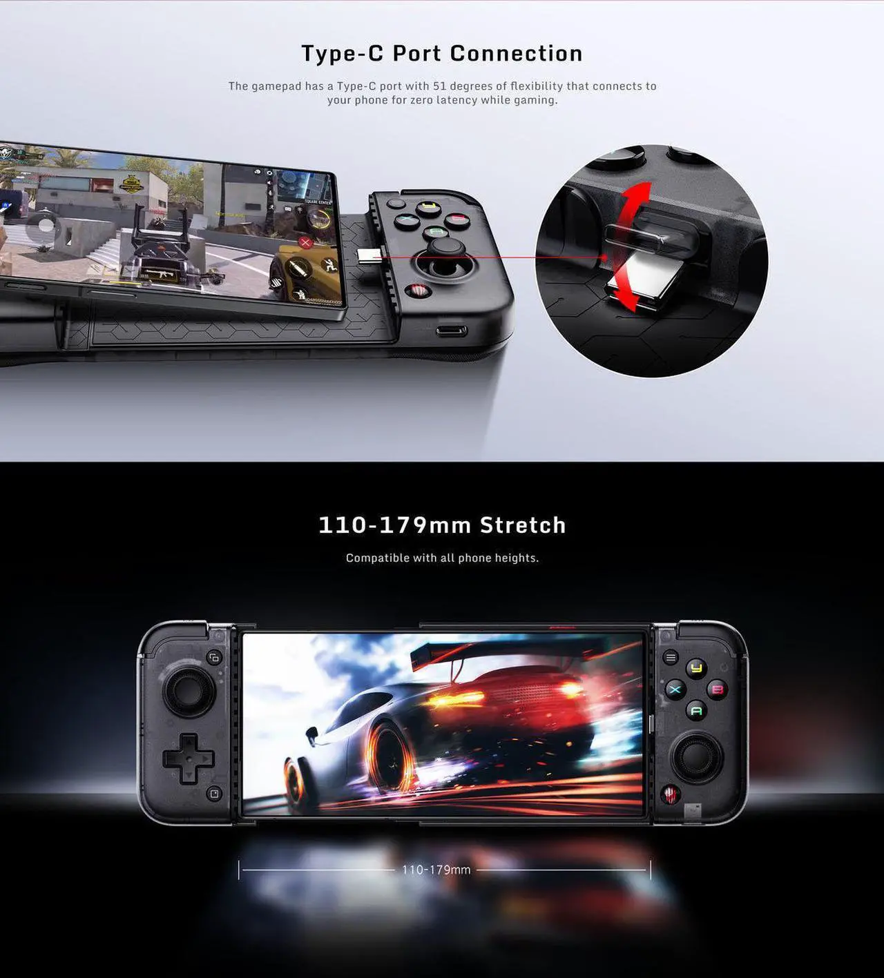 Alt view image 7 of 7 - RED MAGIC Shadow Blade Gamepad Game Controller 110-179mm for RedMagic 9 Pro 8 8S Pro