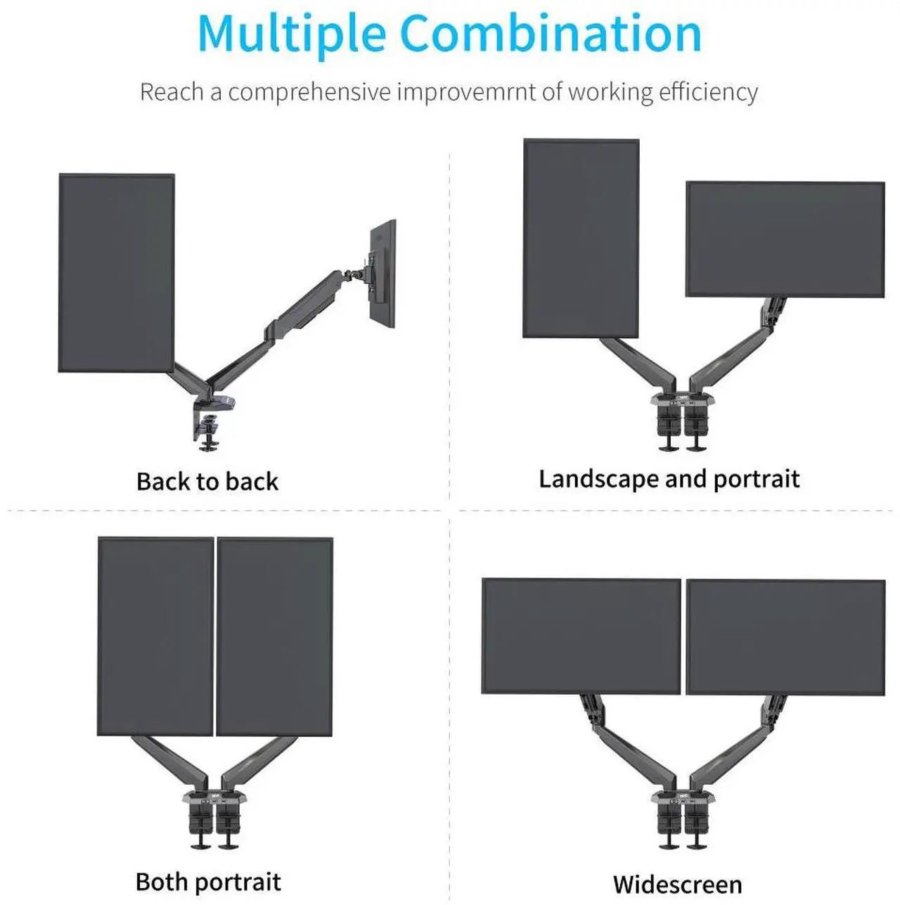 Alt view image 7 of 7 - Devo Gaming Monitor Arm - Flexi Core 2