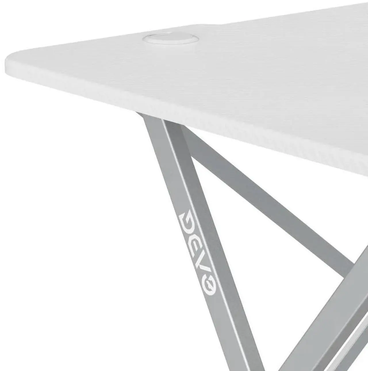 Alt view image 4 of 7 - Devo Gaming Table - Basic Attention - White