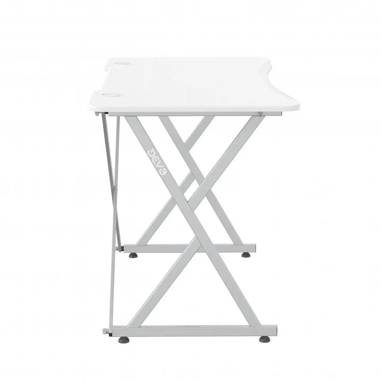 Alt view image 2 of 7 - Devo Gaming Table - Basic Attention - White