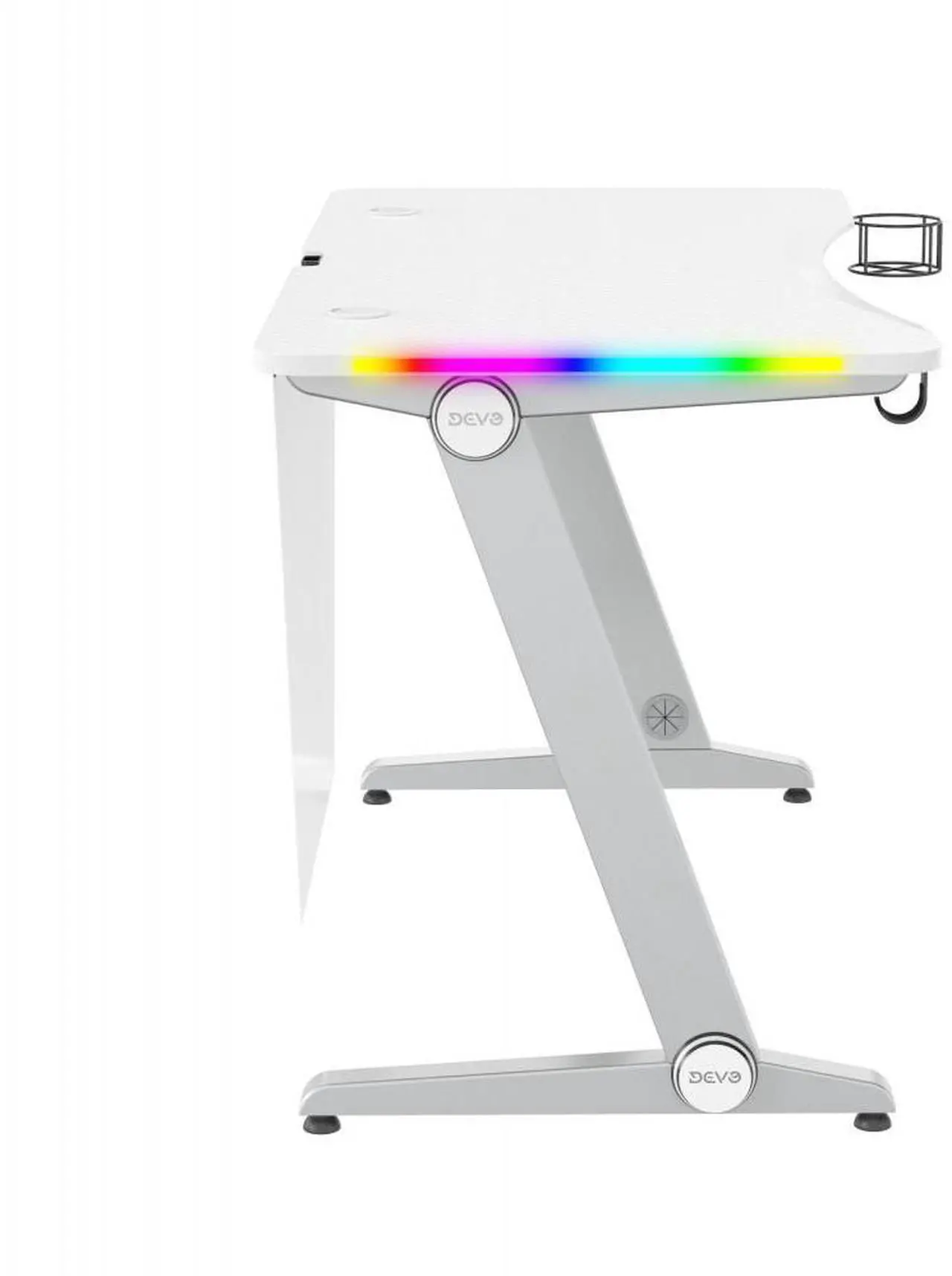 Alt view image 3 of 7 - Devo Gaming Table - Axie - White