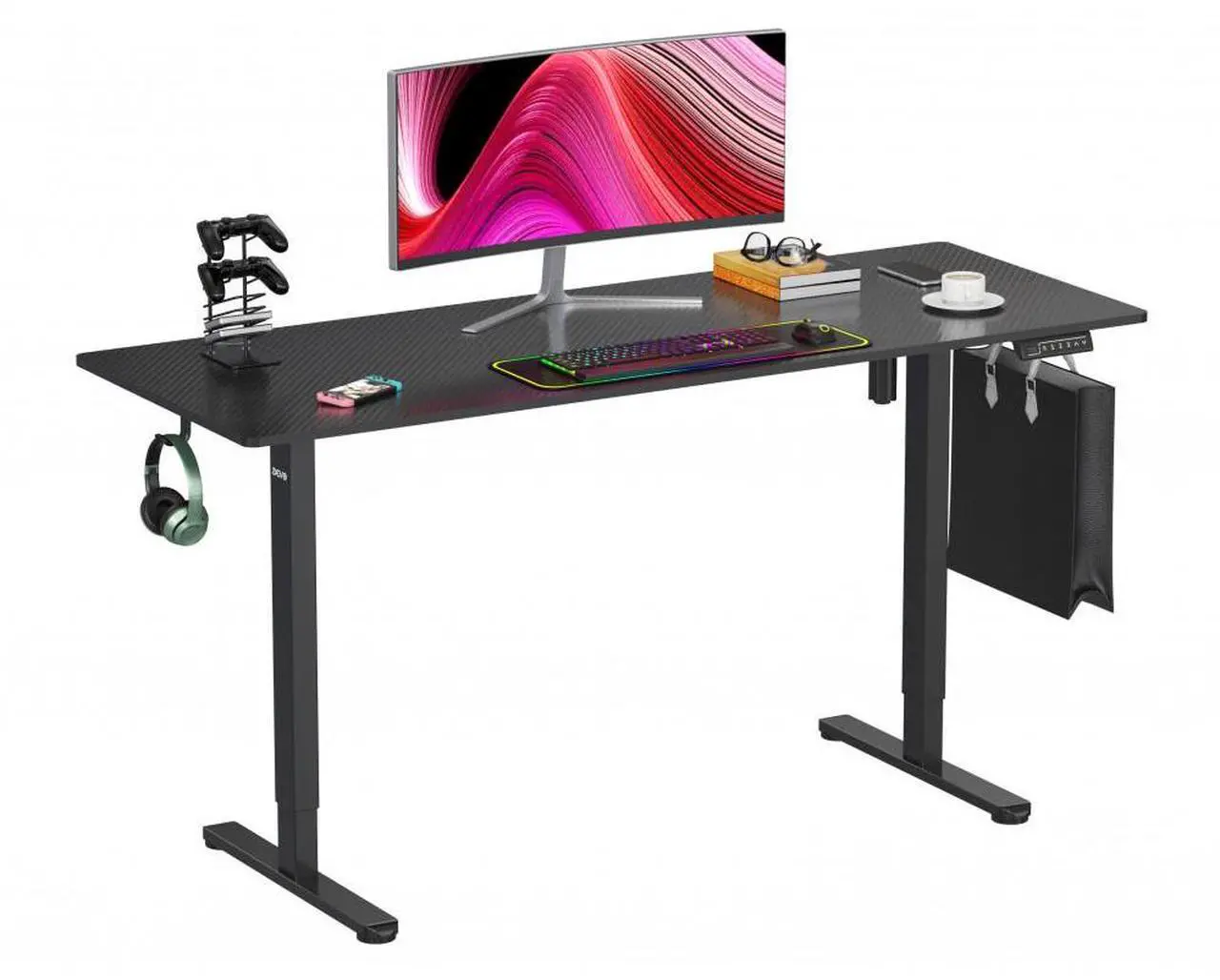 Alt view image 5 of 5 - Devo Gaming Table - AGR Lite Frame - Black