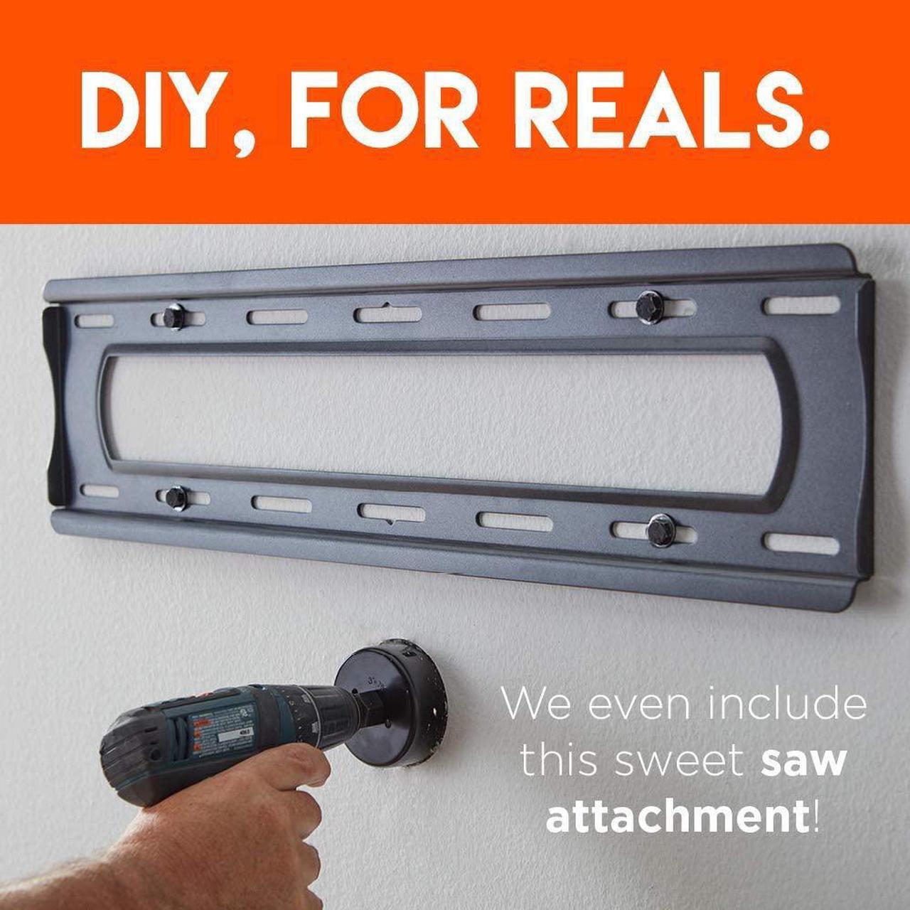 Alt view image 4 of 7 - ECHOGEAR in-Wall Cable Concealer Kit - Includes Power & Low Voltage Cable Management - Hide TV Wires When Mounting A TV - Includes Hole Saw Drill Attachment for Easy Install