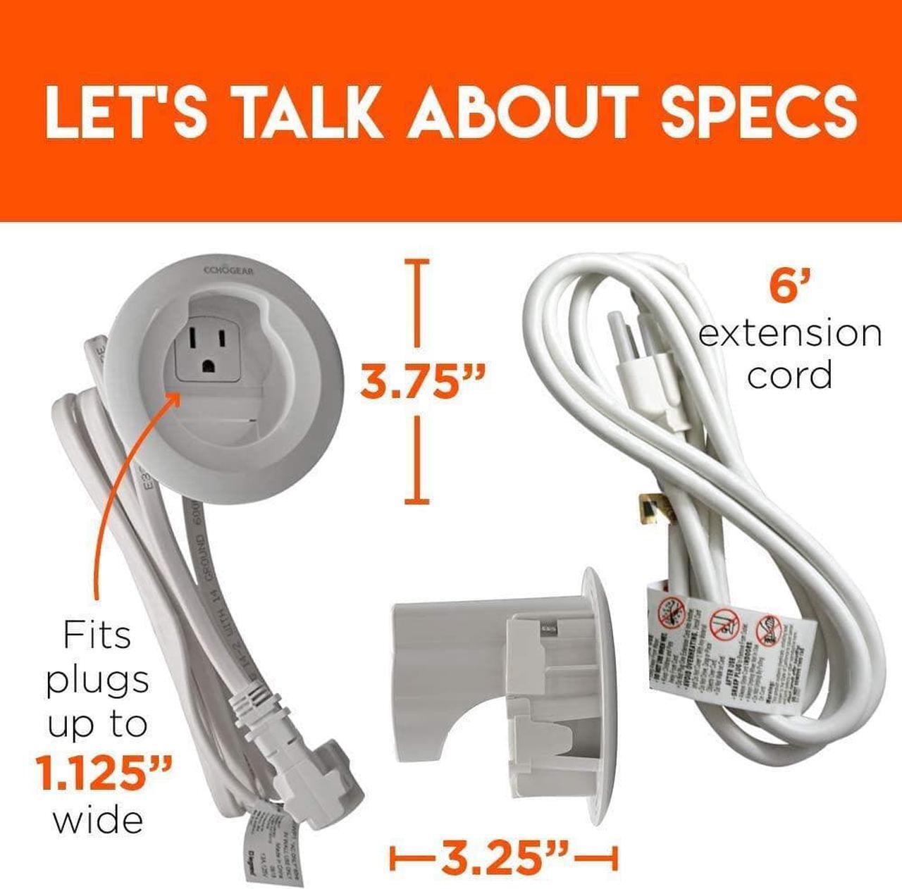 Alt view image 6 of 7 - ECHOGEAR in-Wall Cable Concealer Kit - Includes Power & Low Voltage Cable Management - Hide TV Wires When Mounting A TV - Includes Hole Saw Drill Attachment for Easy Install