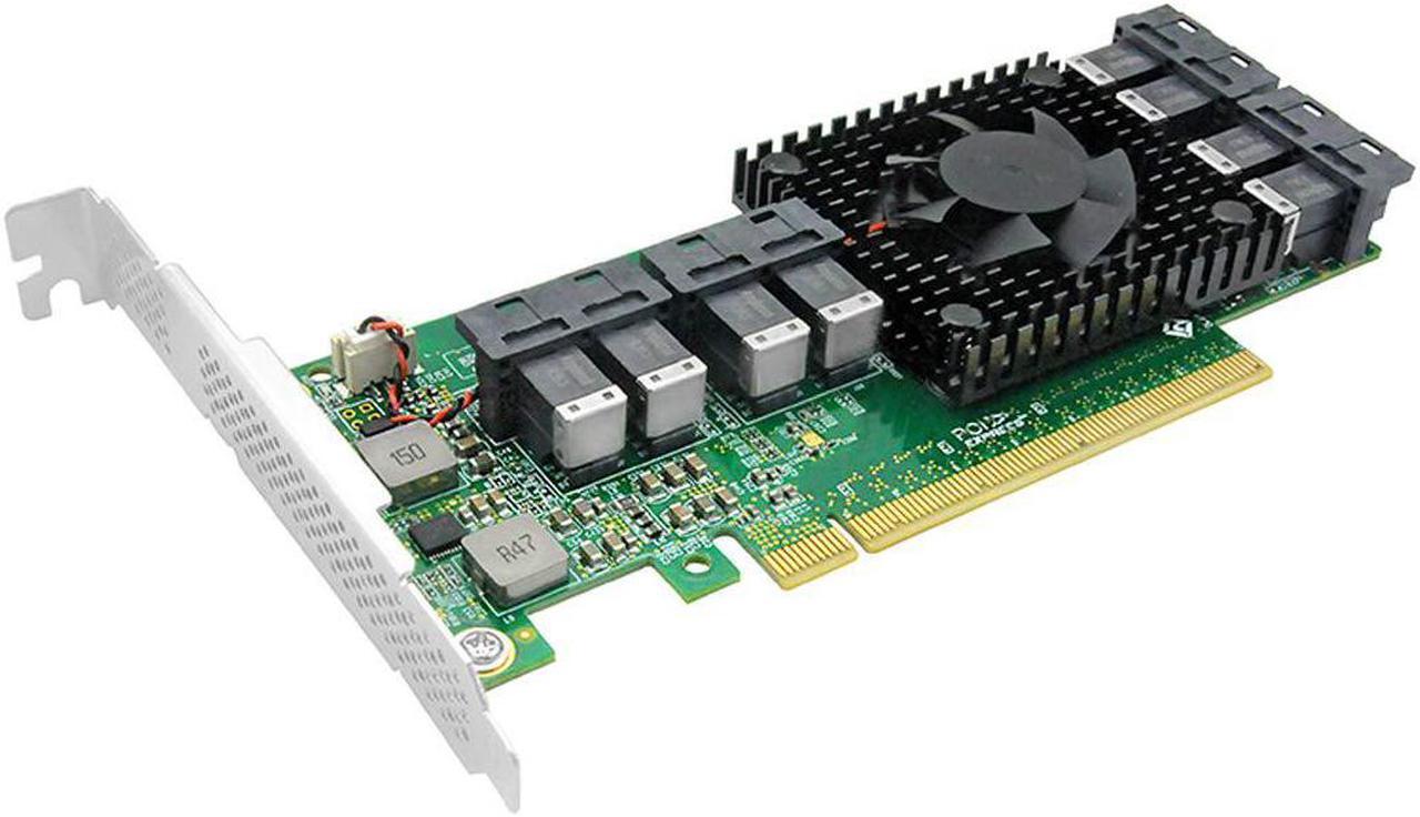 Alt view image 3 of 3 - 8 Port U.2 to PCI Express x16 SFF-8639 NVMe SSD Adapter with SFF-8643 Mini-SAS HD 36 Pin Connector and PLX8749 chipset for Servers-LRNV9349-8I