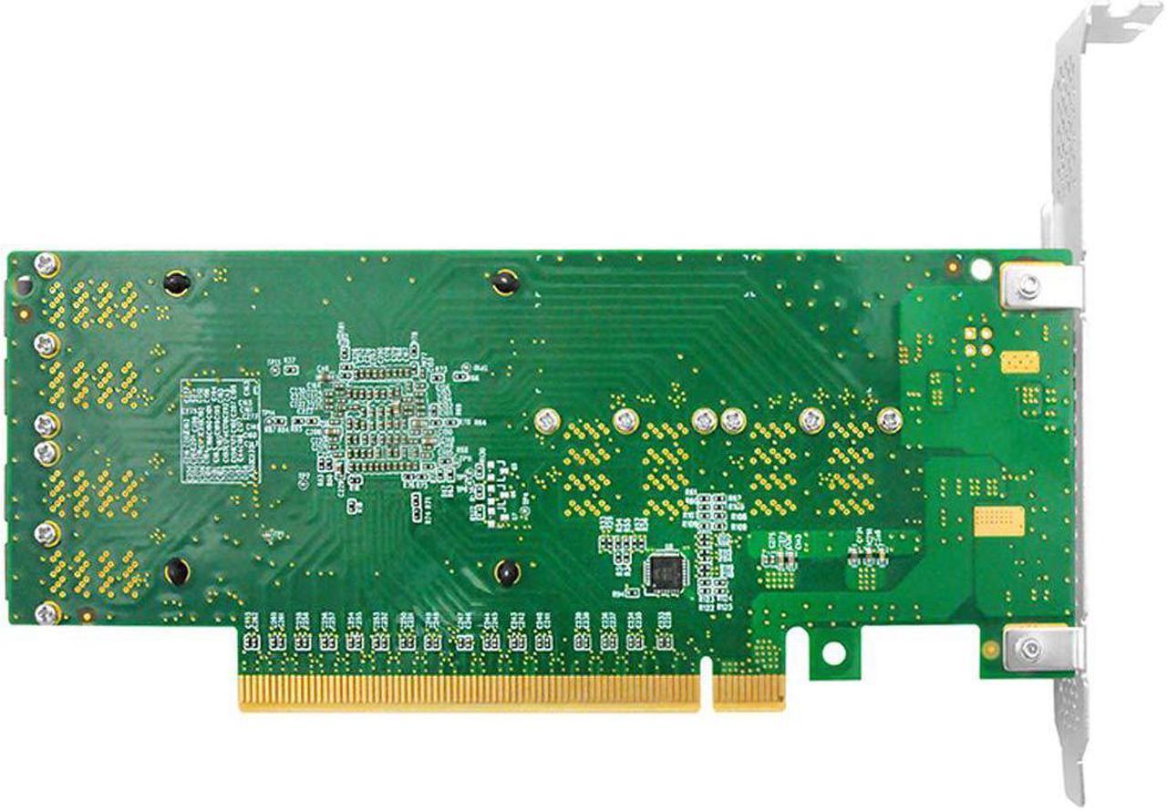 Alt view image 2 of 3 - 8 Port U.2 to PCI Express x16 SFF-8639 NVMe SSD Adapter with SFF-8643 Mini-SAS HD 36 Pin Connector and PLX8749 chipset for Servers-LRNV9349-8I