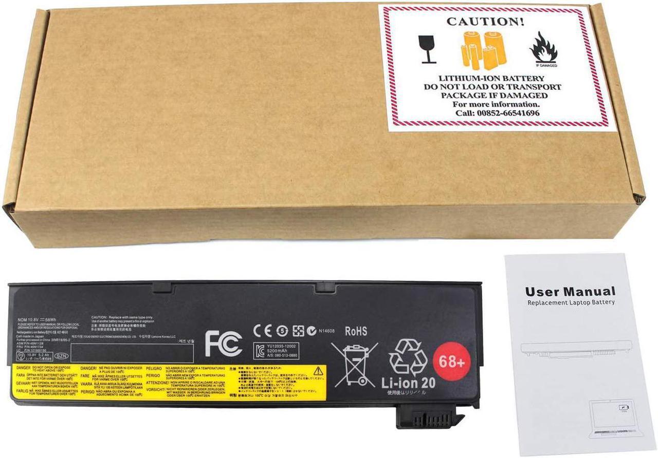Alt view image 6 of 6 - 6Cell 58W 68+ 0C52862 Battery Compatible with Lenovo T440 T440s T450 T460 T460p T550 T560 W550s X250 X260 X270 45N1124 45N1125 45N1128 45N1127 X240