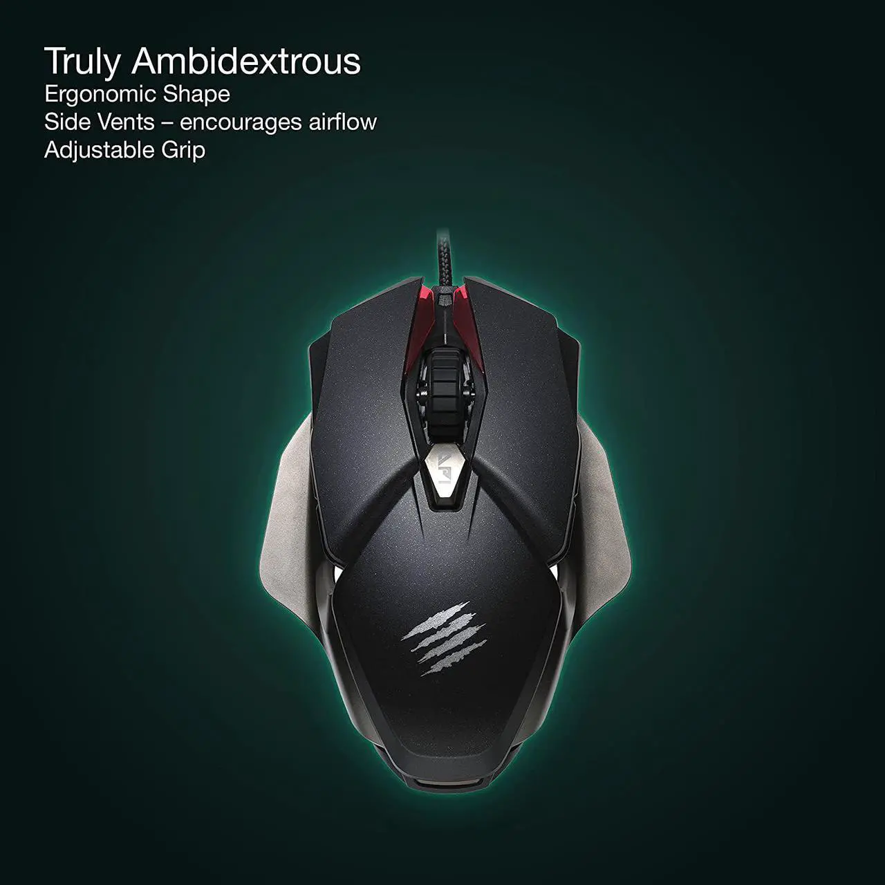 Alt view image 4 of 7 - Mad Catz B.A.T. 6+ Performance Ambidextrous Wired Gaming Mouse