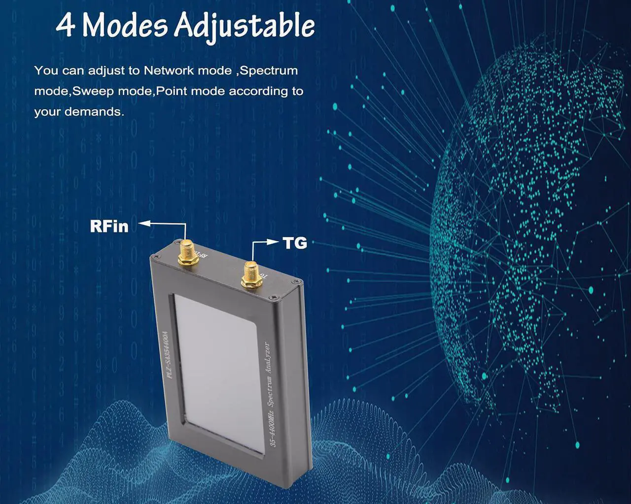Alt view image 6 of 7 - 35-4400MHz Portable Spectrum Analyzer,3.5 ''TFT Handheld Frequency Analyzer Amplitude Bandwidth Frequency Signal Generator,Tracking Generator Steps Sweep Signal Generator (PLZ-SA354400A 3.5inch LCD)