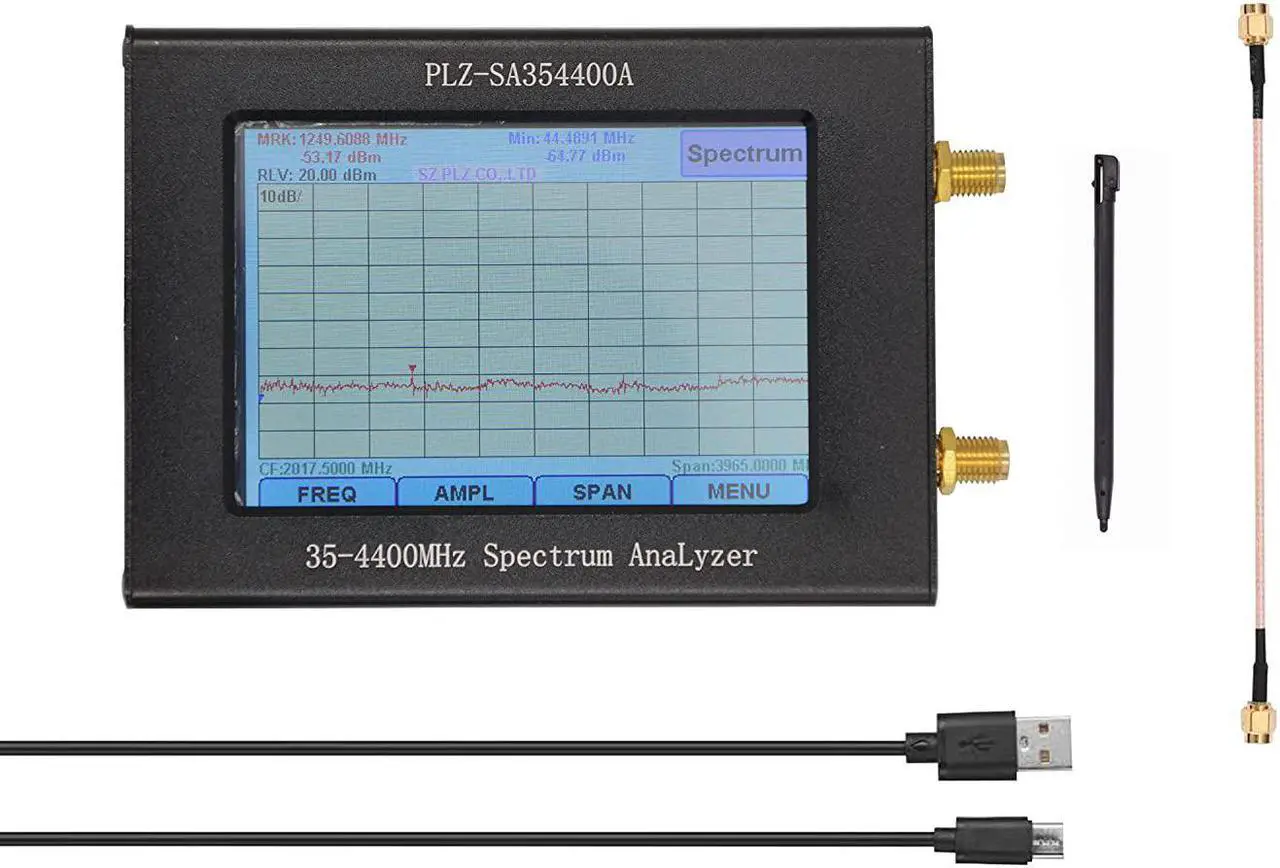 Main image of 35-4400MHz Portable Spectrum Analyzer,3.5 ''TFT Handheld Frequency Analyzer Amplitude Bandwidth Frequency Signal Generator,Tracking Generator Steps Sweep Signal Generator (PLZ-SA354400A 3.5inch LCD)
