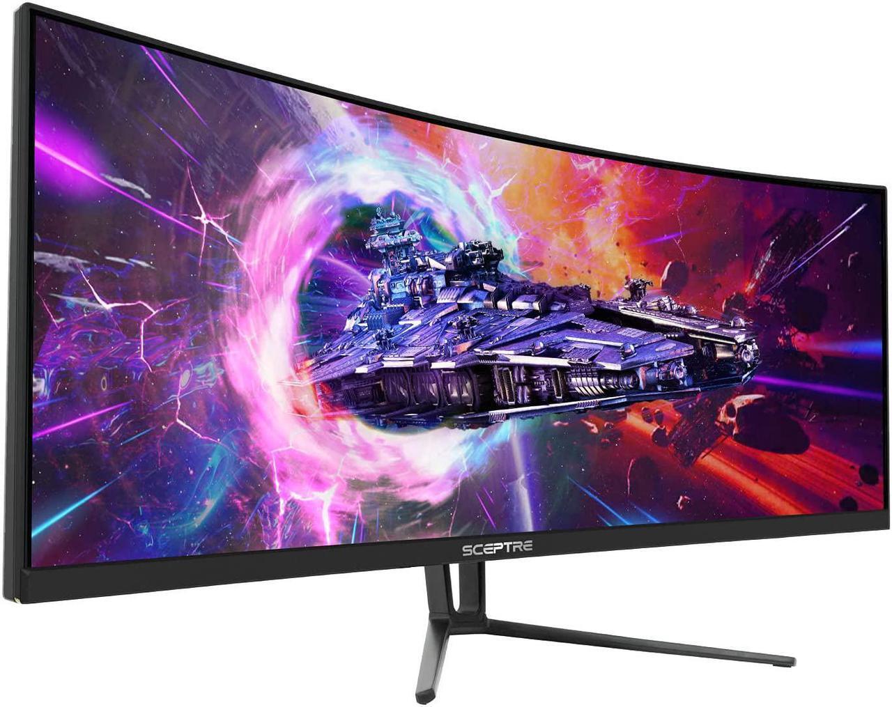 Main image of Sceptre 35 Inch Curved UltraWide 21: 9 LED Creative Monitor QHD 3440x1440 Frameless AMD Freesync HDMI DisplayPort Up to 100Hz, Machine Black 2020