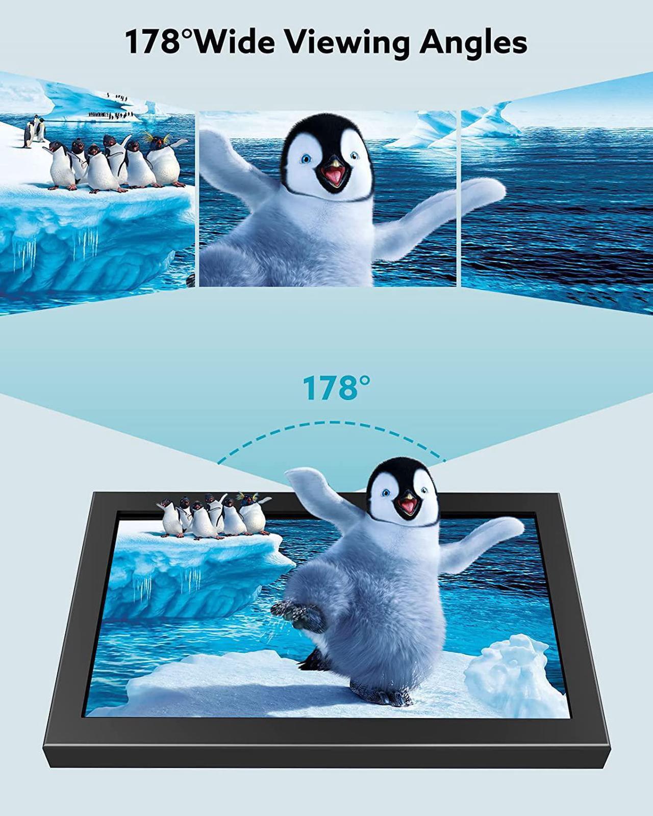 Alt view image 4 of 5 - 8 inch Security Monitor, Miktver 1280x800 Resolution Small HDMI 1080P Portable IPS Monitor, TFT LCD Mini HD Color Screen with Bulit-in Speaker